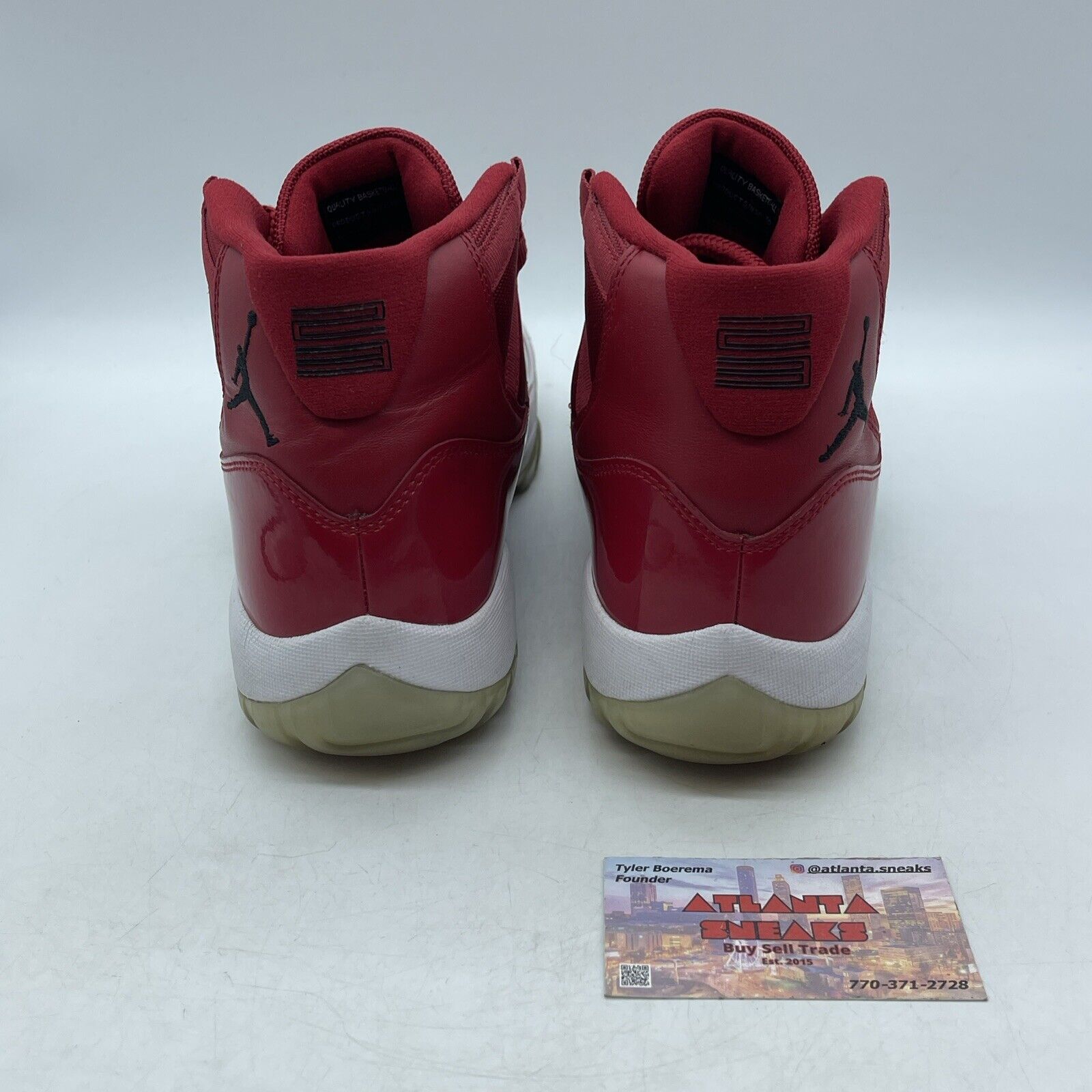 Size 9.5 - Jordan 11 Retro High Win Like '96 Red White Black (378037-623)