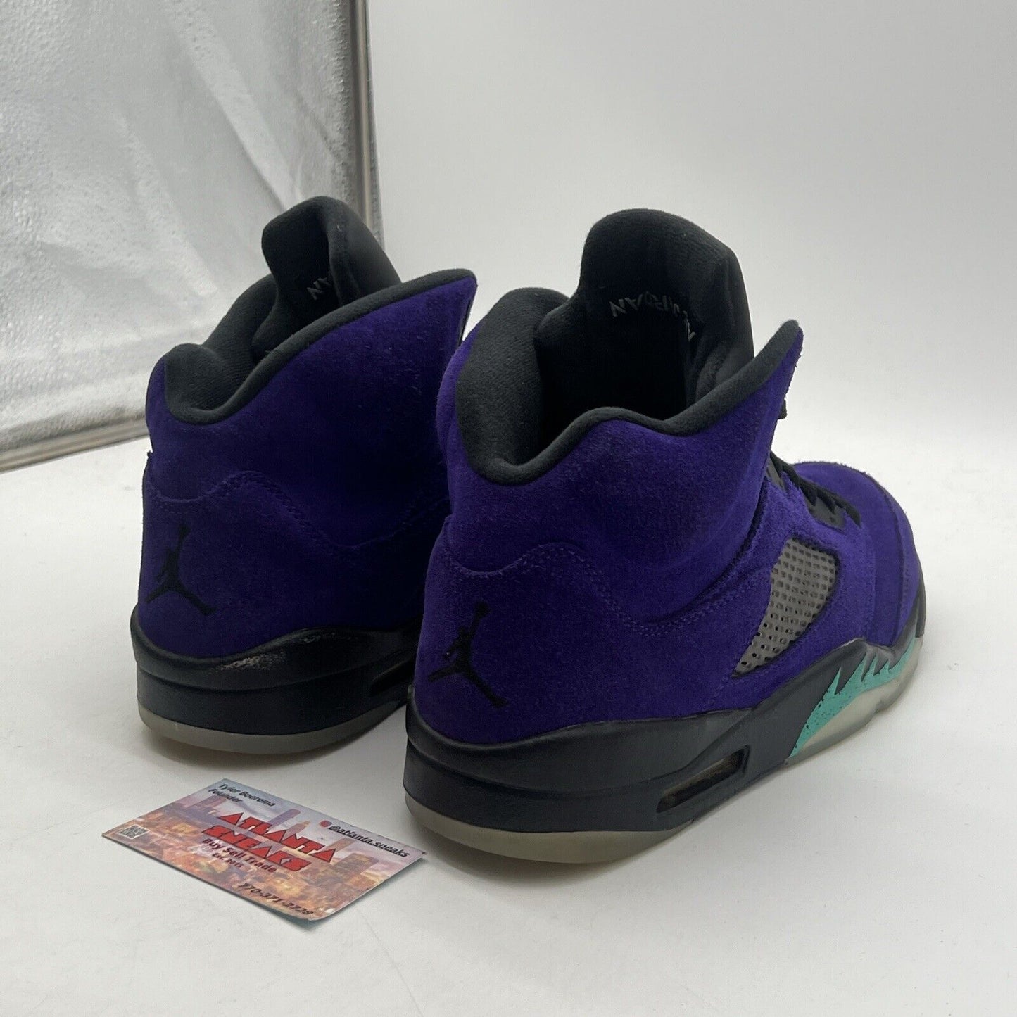 Size 10 - Jordan 5 Retro Alternate Grape 2020 Black Aqua Purple Suede