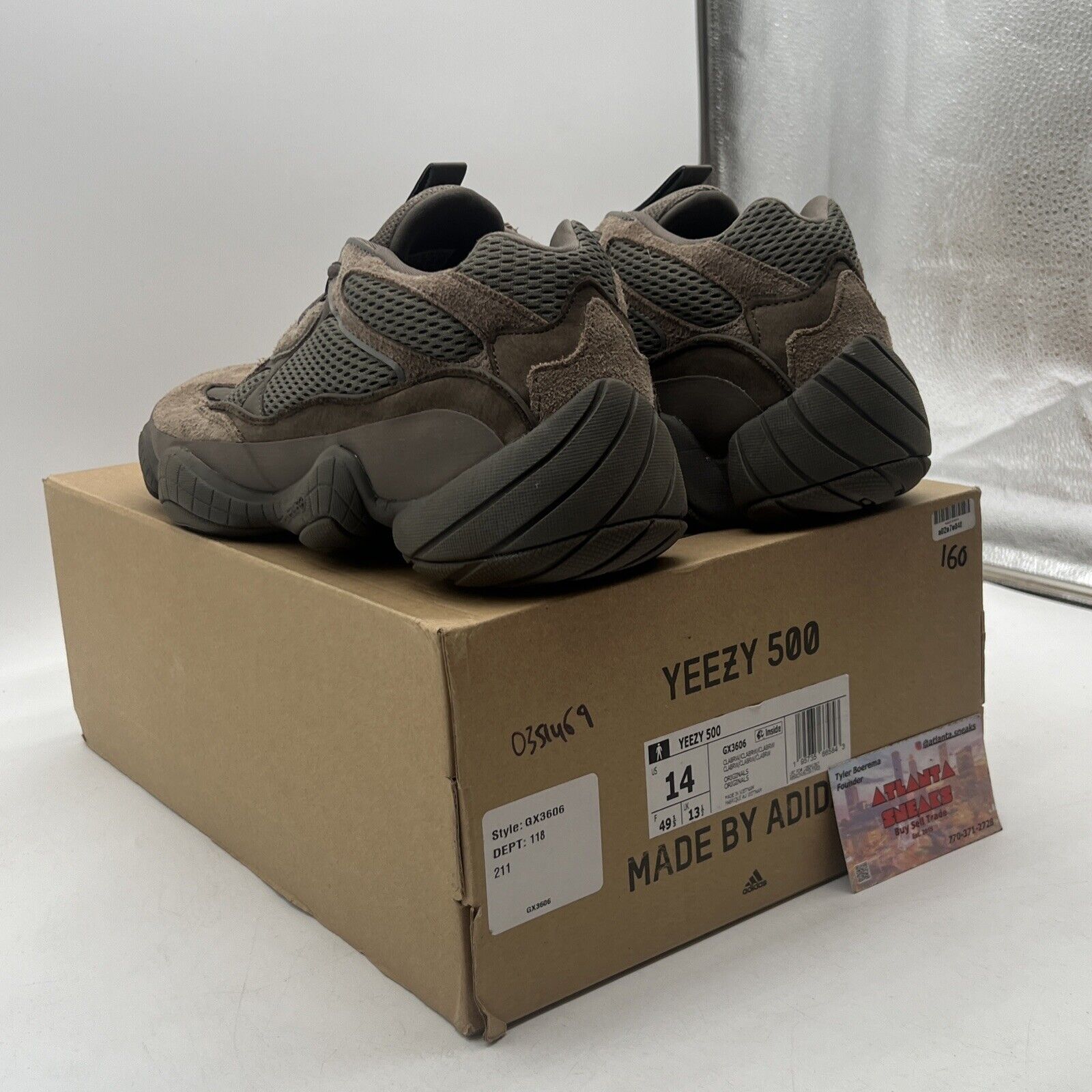 Size 14 - adidas Yeezy 500 Brown Clay Suede Leather (GX3606)