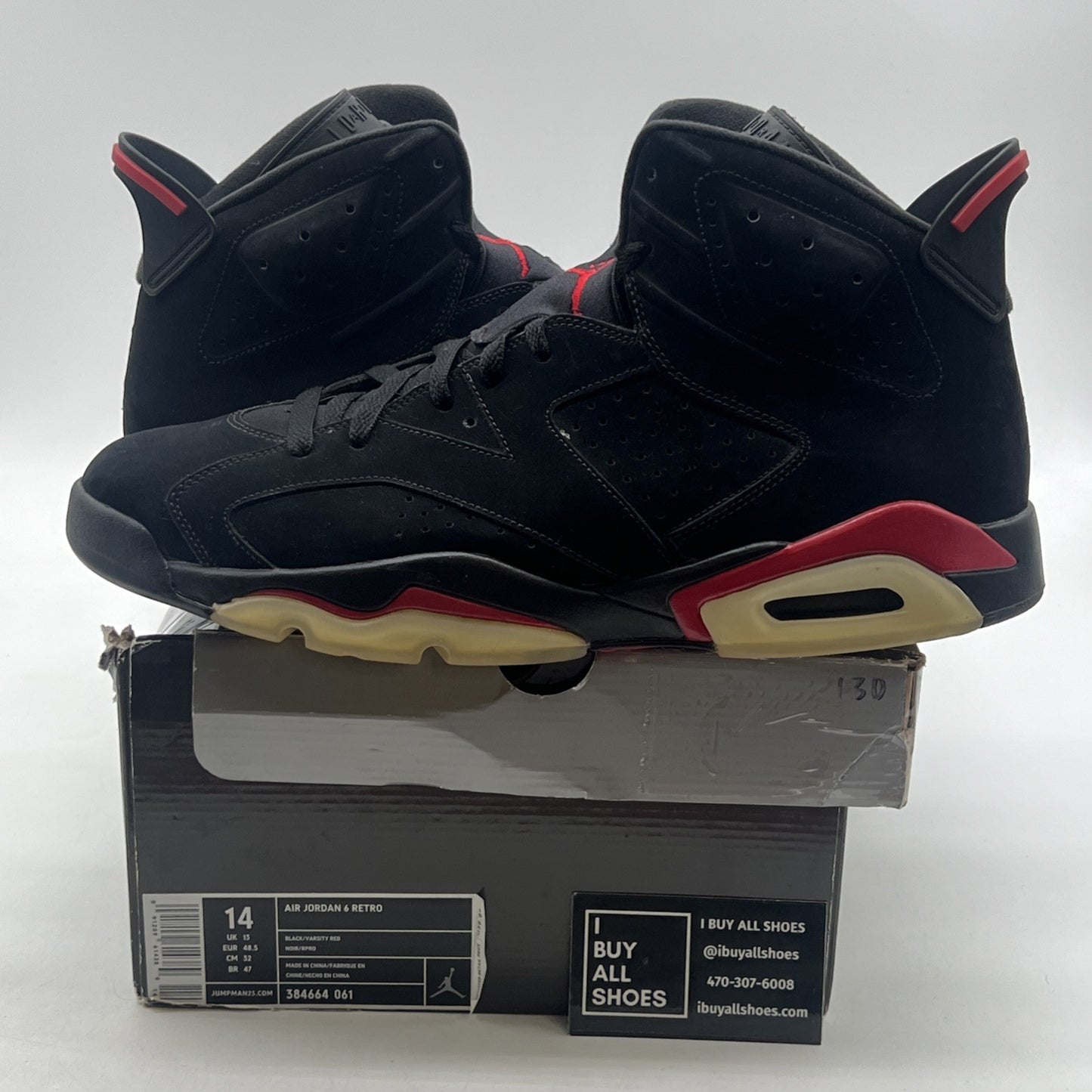 Size 14 - Air Jordan 6 Retro 2010 Varsity Red (384664-061)