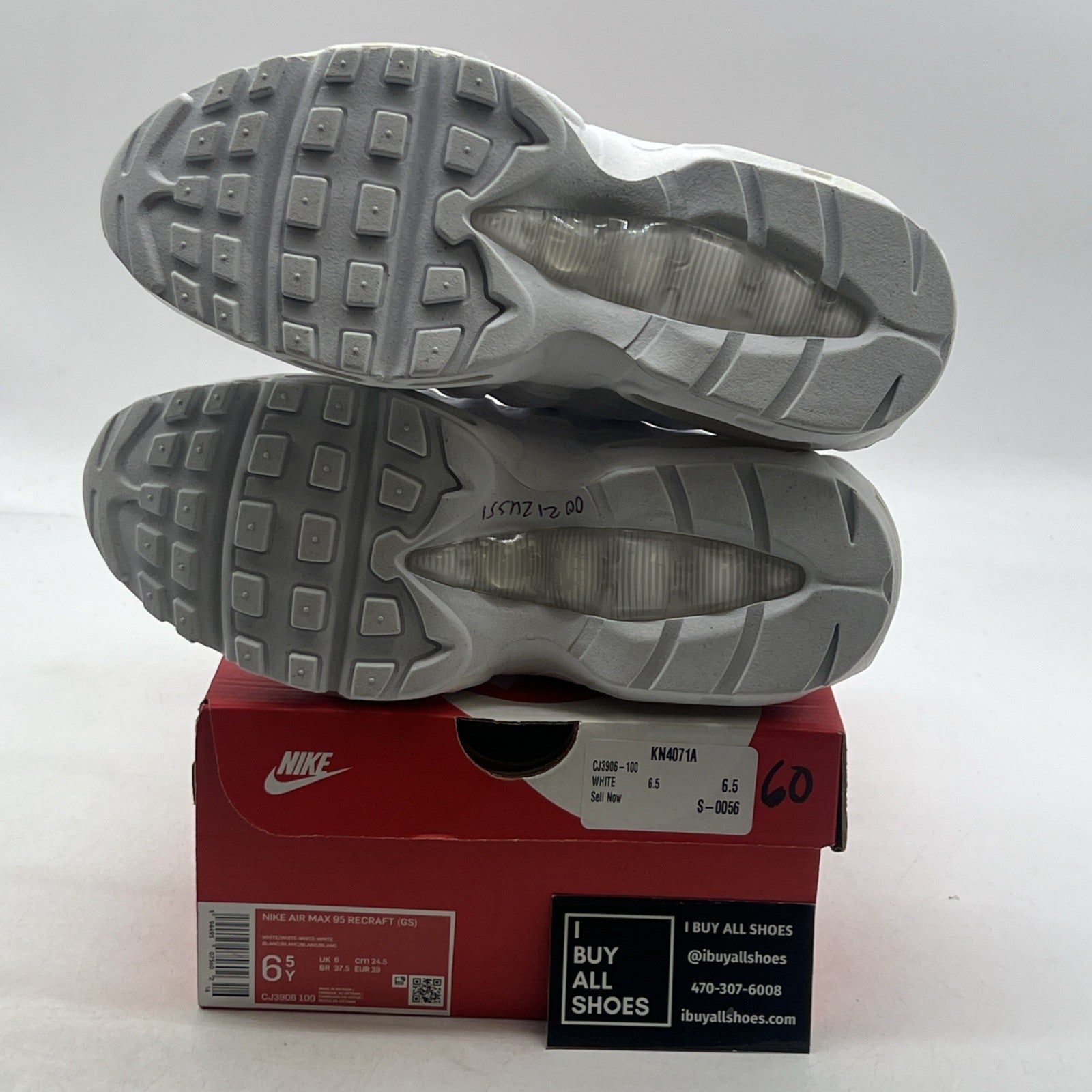 Size 6.5Y - Nike Air Max 95 Essential White Silver (CJ3906-100)