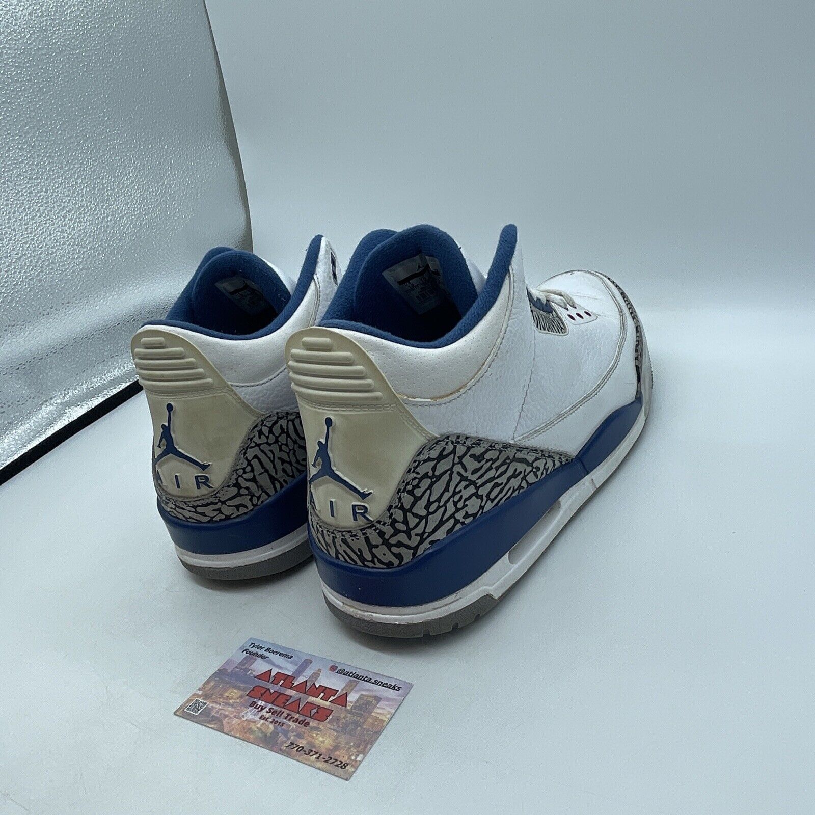Size 13 - Air Jordan 3 Retro 2011 True Blue Grey White Red Blue (136064-104)