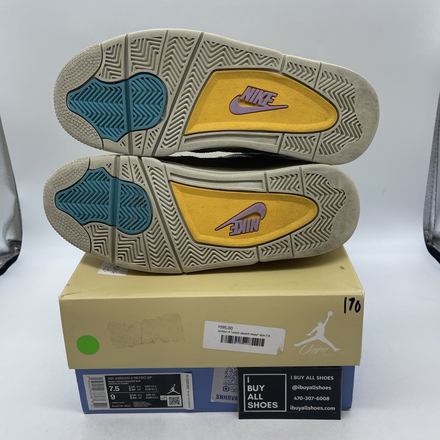 Size 7.5 - Air Jordan 4 Retro SP x Union 30th Anniversary (DJ5718-300)