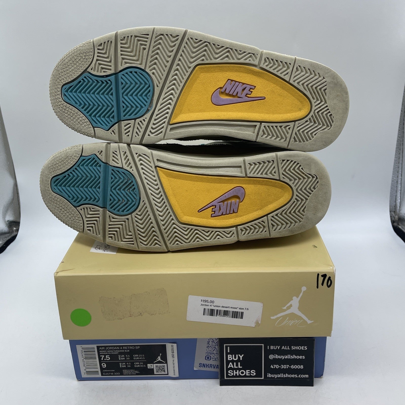 Size 7.5 - Air Jordan 4 Retro SP x Union 30th Anniversary (DJ5718-300)