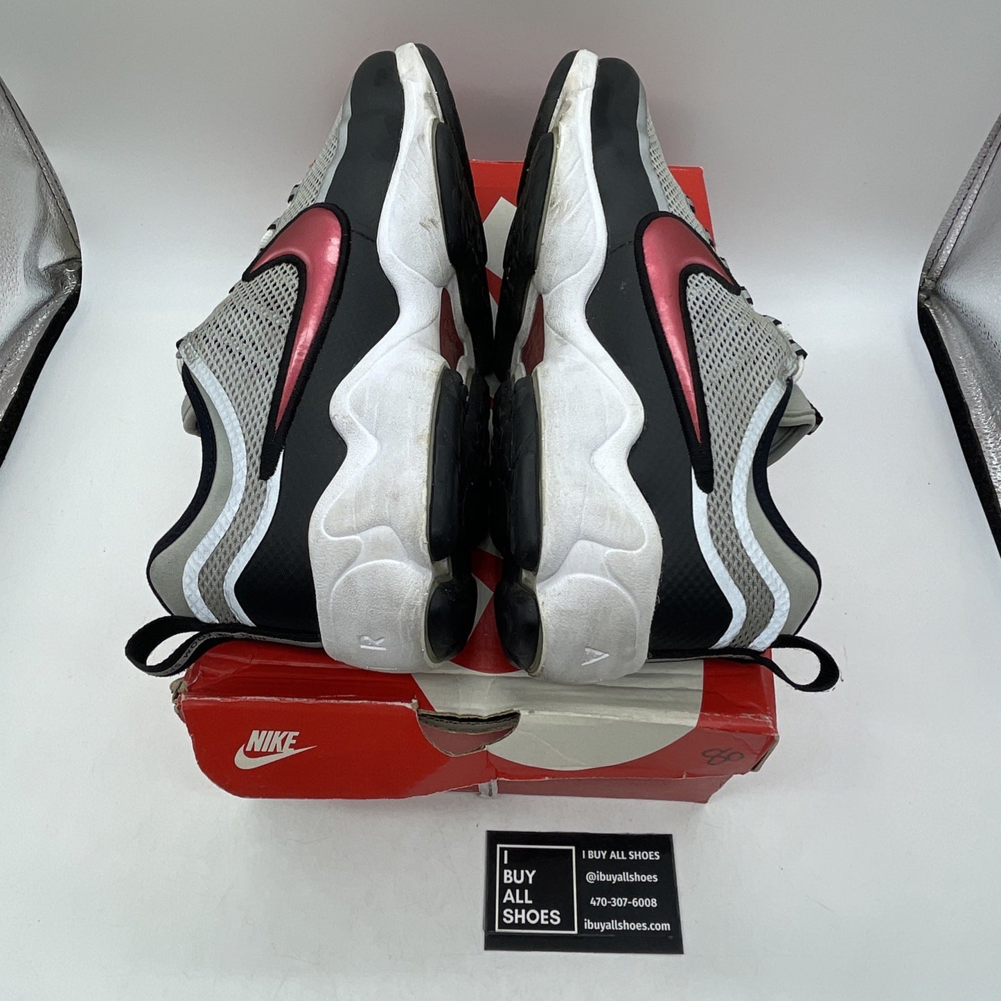 Size 11 - Nike Air Zoom Spiridon Ultra Silver Red (876267-001)