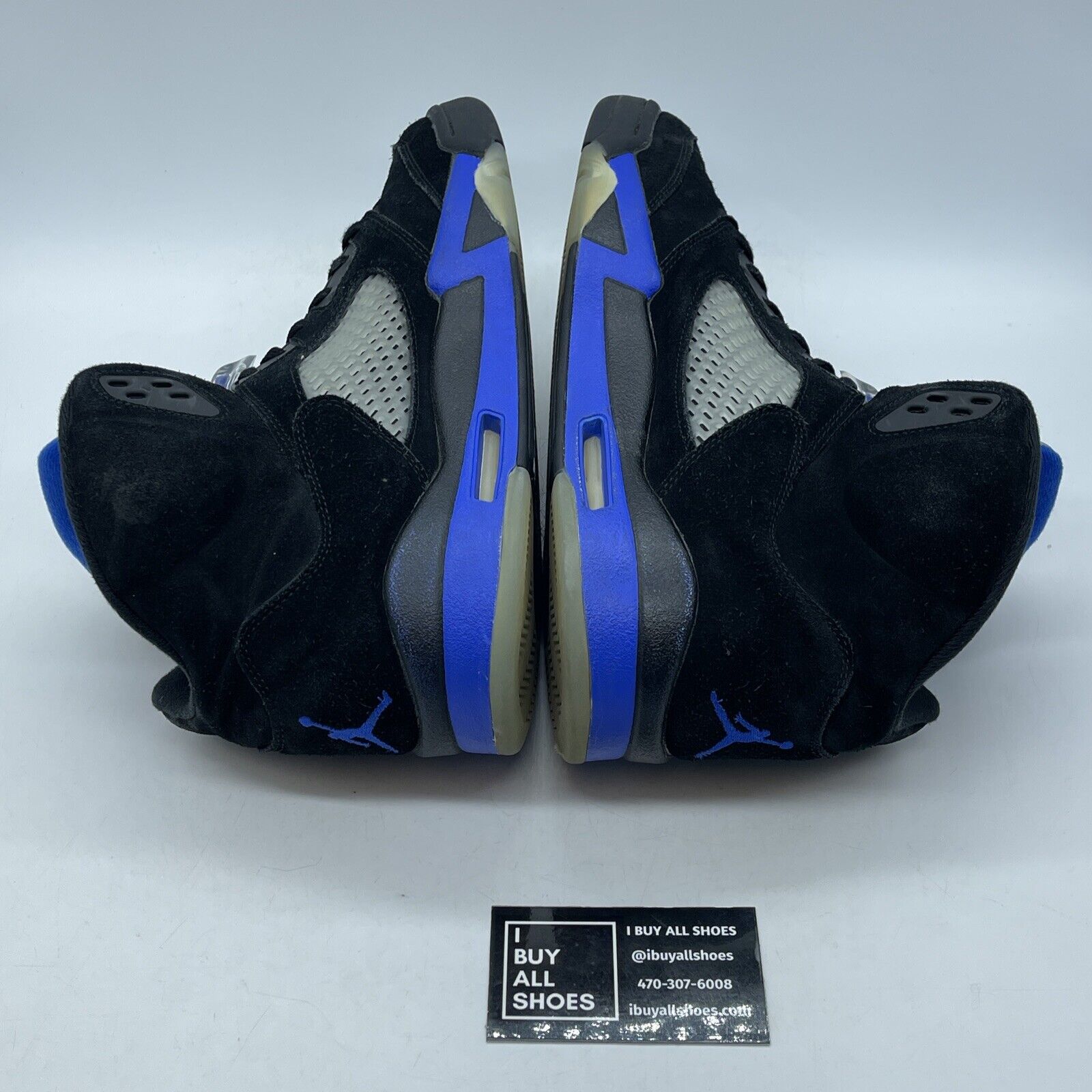 Size 13 - Jordan 5 Retro Mid Racer Blue Black Suede Leather (CT4838-004)