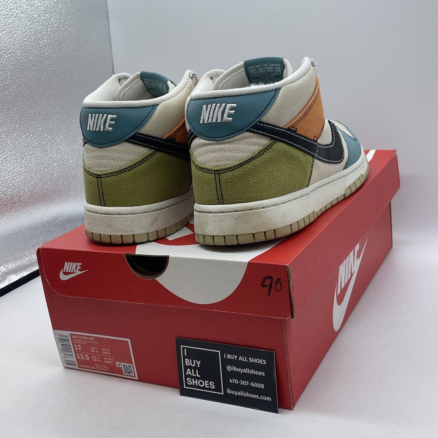 Size 12 - Nike Dunk Mid Plum Coconut Milk Green Suede Leather (DV0830-100)