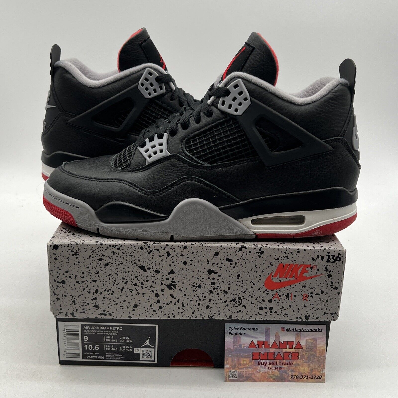 Size 9 - Air Jordan 4 Retro Bred Reimagined (FV5029-006)