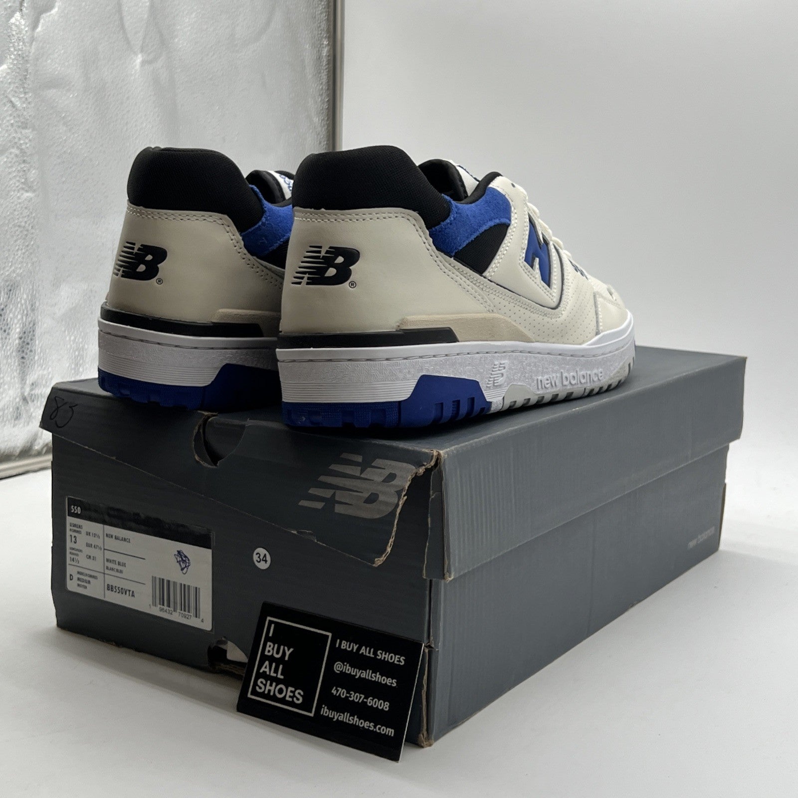 Size 13 - New Balance 550 Sea Salt Team Royal (BB550VTA)