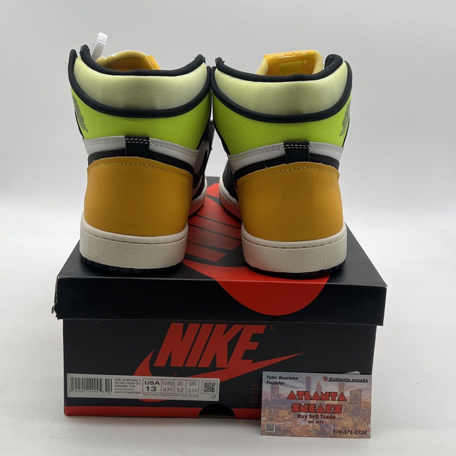 Size 13 - Air Jordan 1 Retro High OG Volt (555088-118)