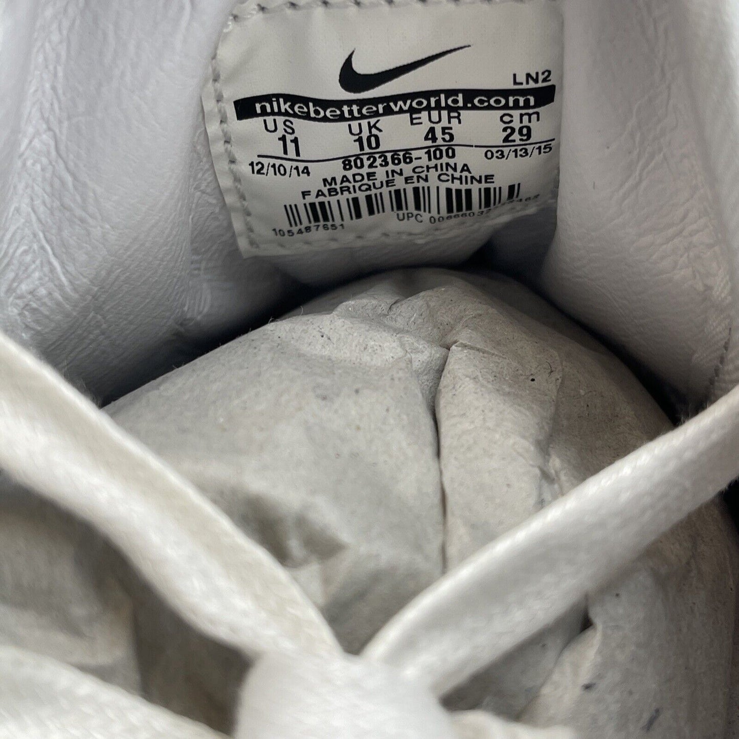 Size 11 - Nike Kobe 10 EXT Mid White Gum Gold Leather (802366-100)