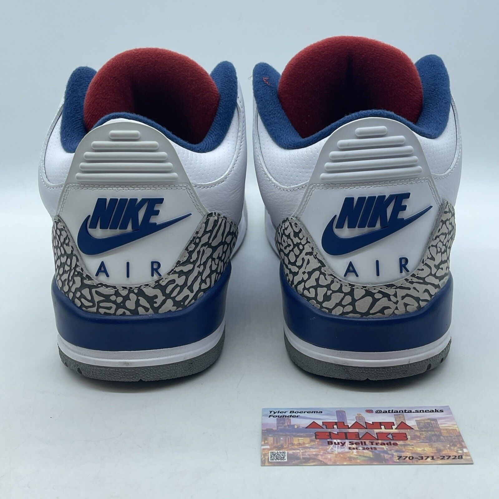Size 11.5 - Jordan 3 Retro OG Mid True Blue Gray Red White (854262-106)