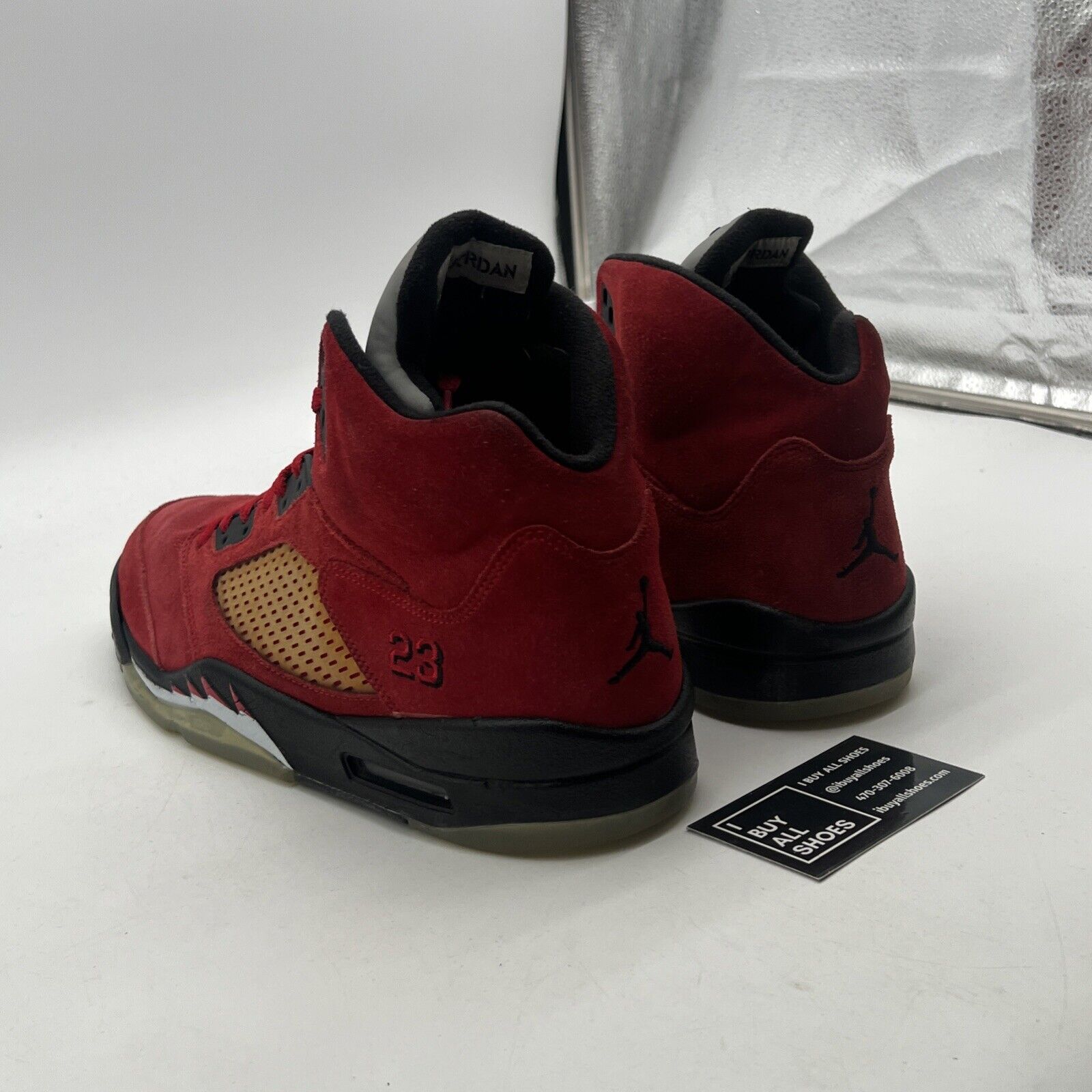 Size 12 - Air Jordan 5 Retro Raging Bull Red Suede (136027-601)