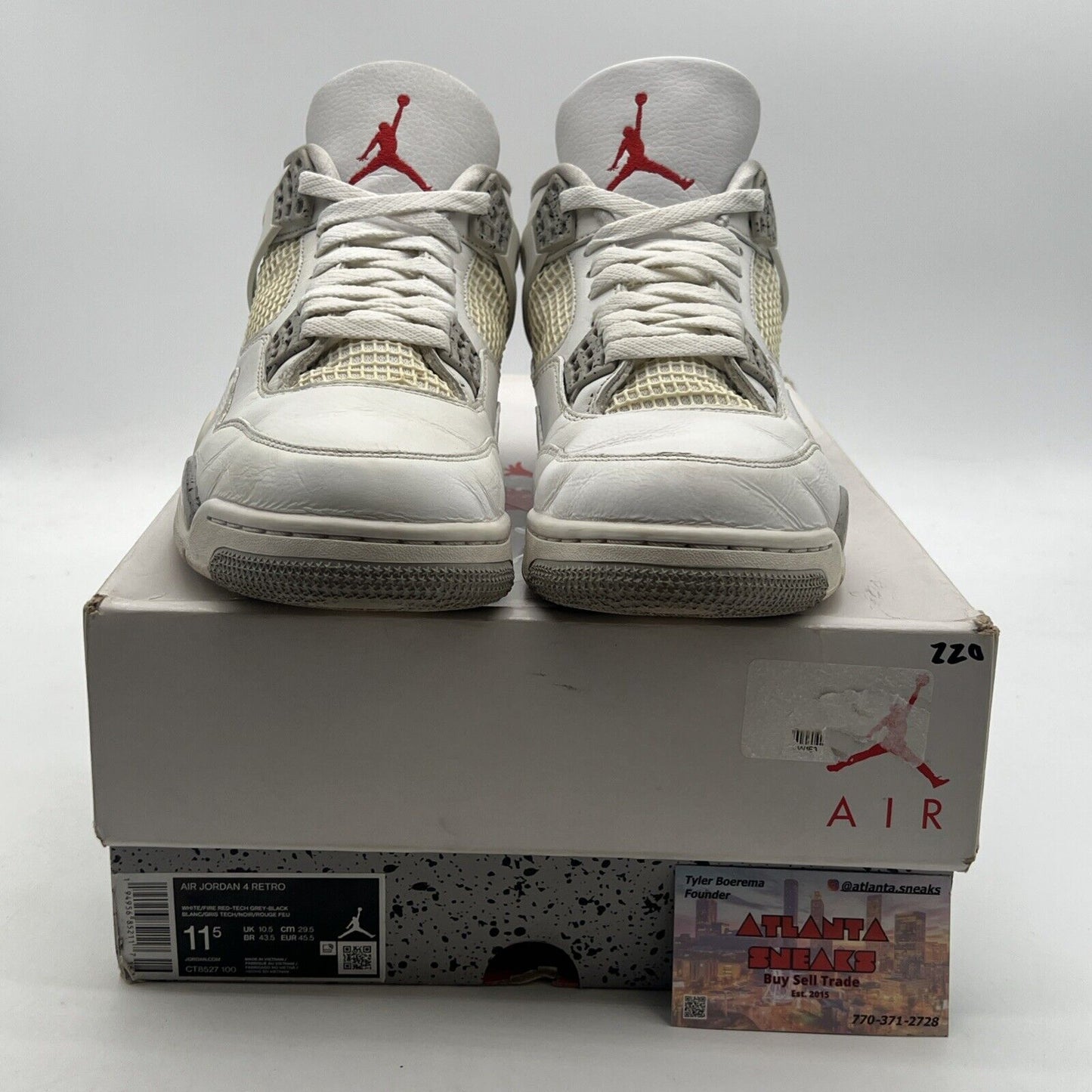 Size 11.5 - Air Jordan 4 Retro Mid White Oreo (CT8527-100)