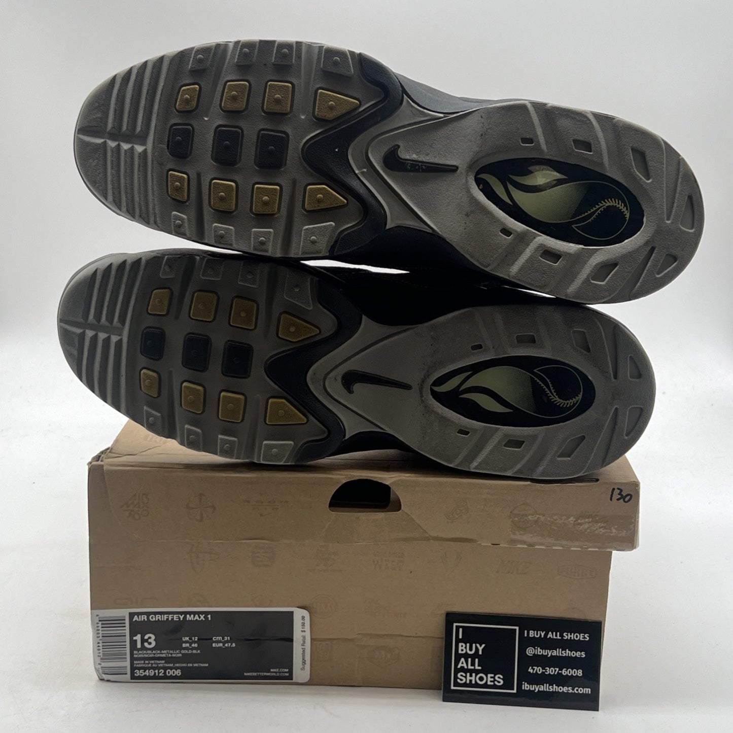 Size 13 - Nike Air Griffrey Max 1 Black (354912-006)