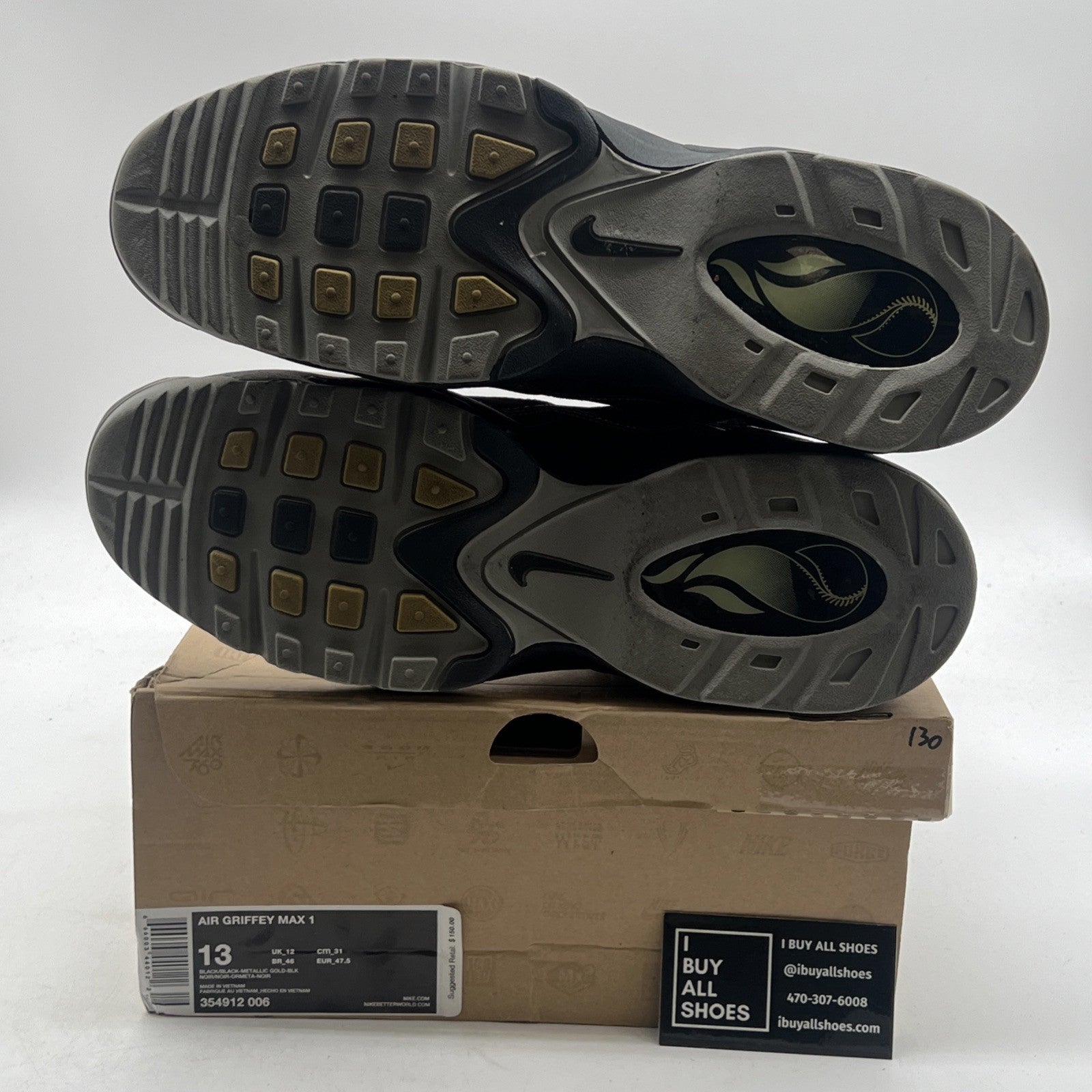 Size 13 - Nike Air Griffrey Max 1 Black (354912-006)