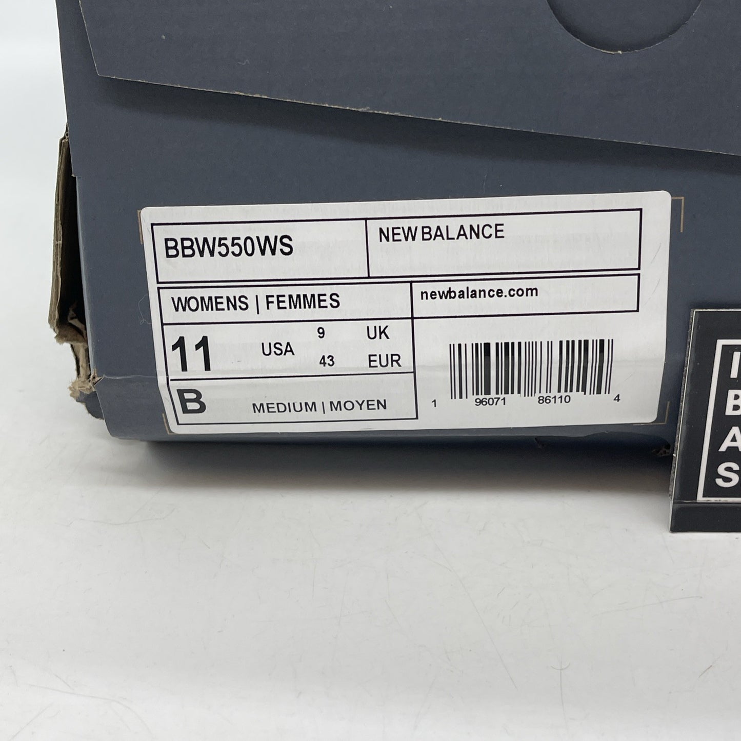 Size 11W - New Balance 550 Silver Birch White Leather (BBW550WS)