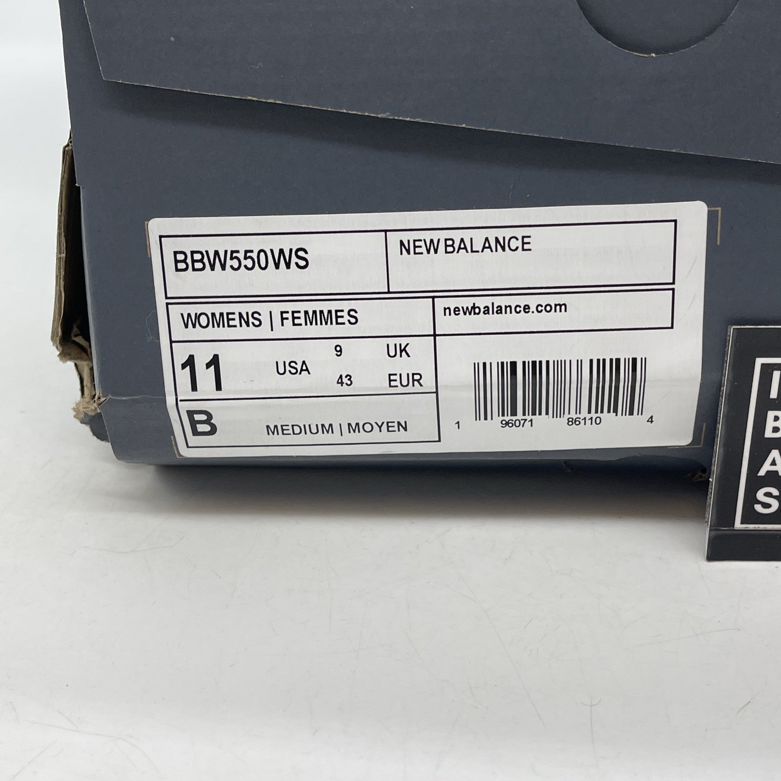 Size 11W - New Balance 550 Silver Birch White Leather (BBW550WS)