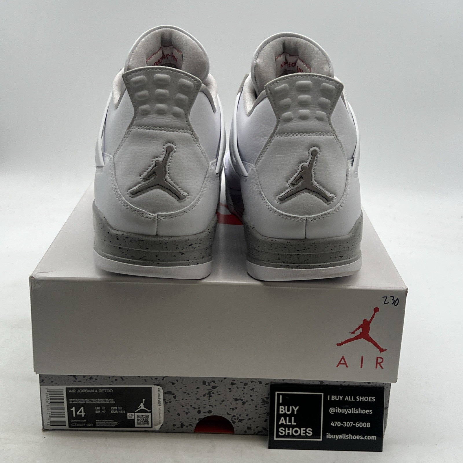 Size 14 - Air Jordan 4 Retro Mid White Oreo (CT8527-100)