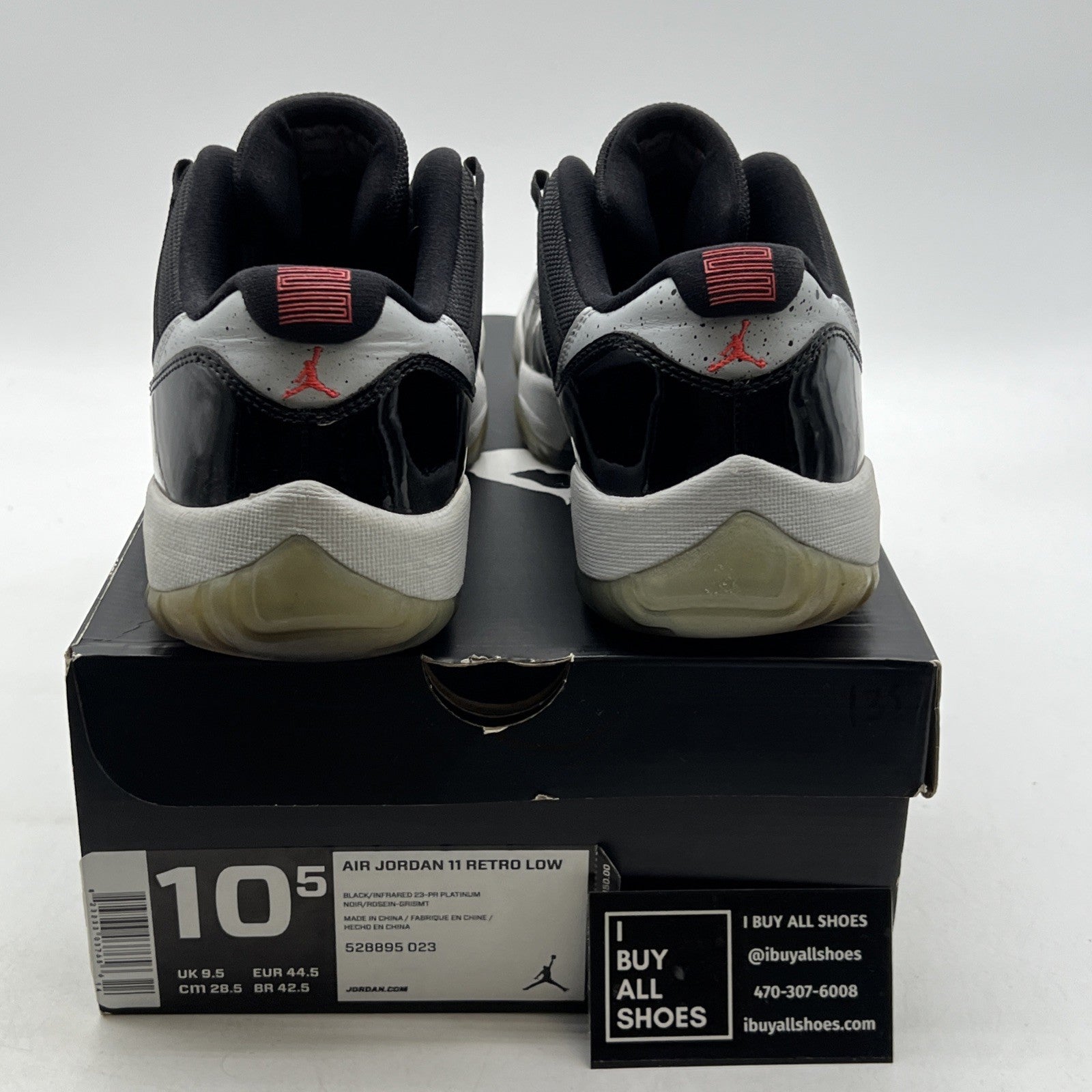 Size 10.5 - Air Jordan 11 Retro Low Infrared 23 (528895-023)
