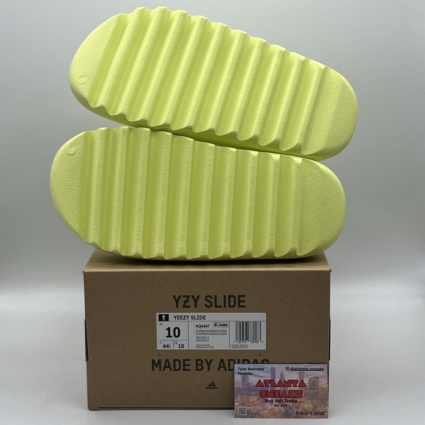 Men's adidas Yeezy Slide Glow Green/Glow Green/Glow Green (HQ6447)