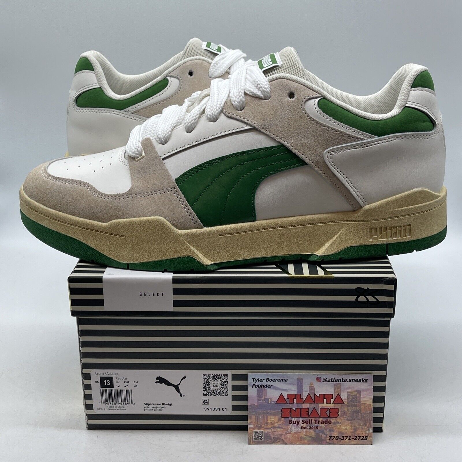 Size 13 - PUMA Rhuigi x Slipstream Pristine Juniper Tan Green (391331-01)