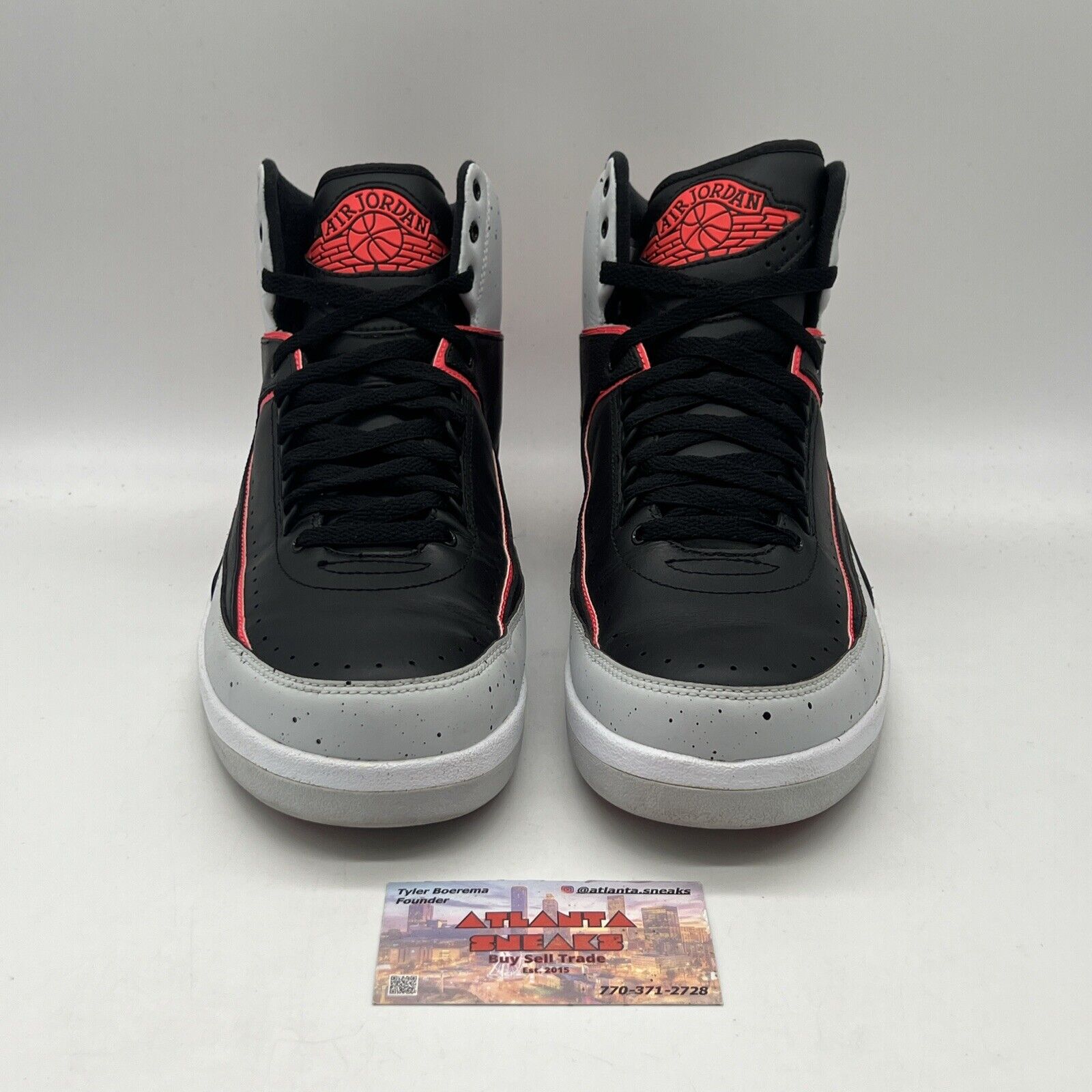 Size 11 - Air Jordan 2 Retro Infrared 23 Black Grey Red White Leather