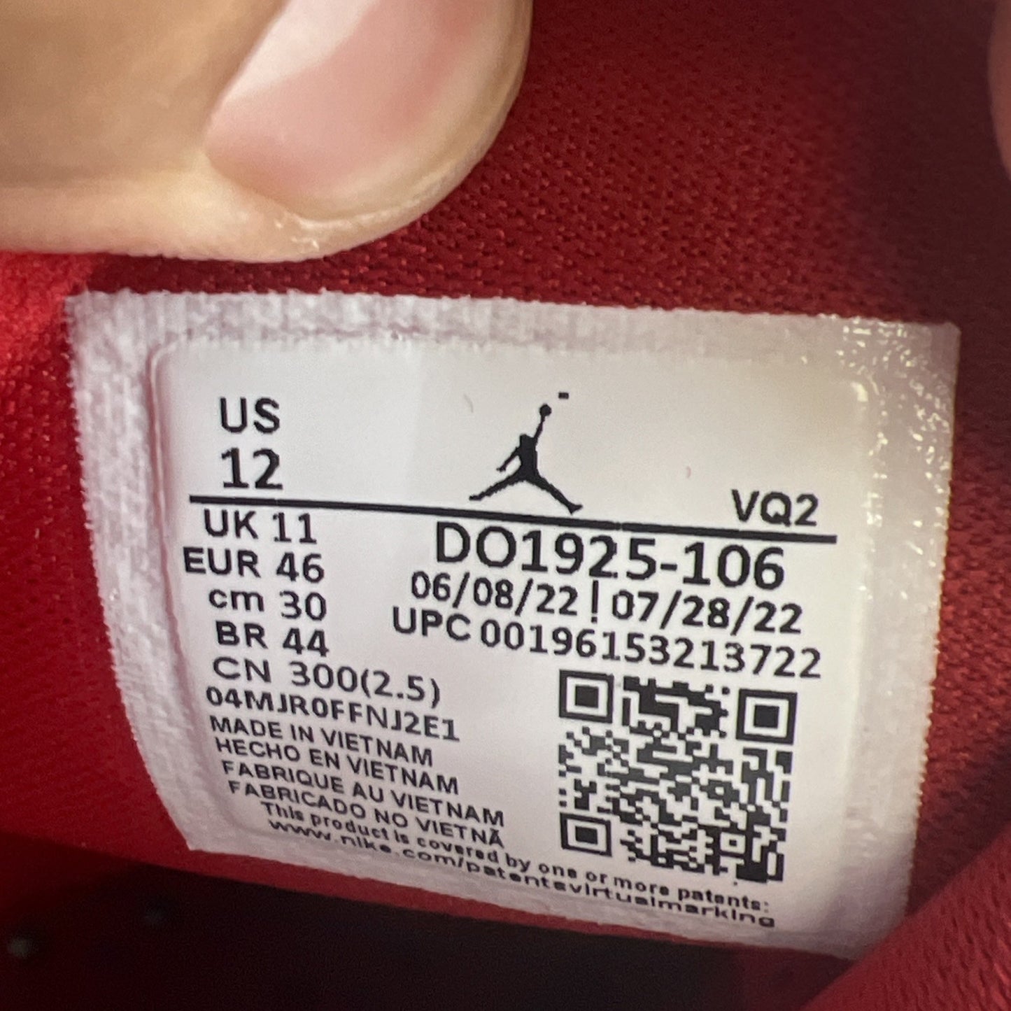 Size 12 - Jordan Jumpman Two Trey Bred Concord (DO1925-106)