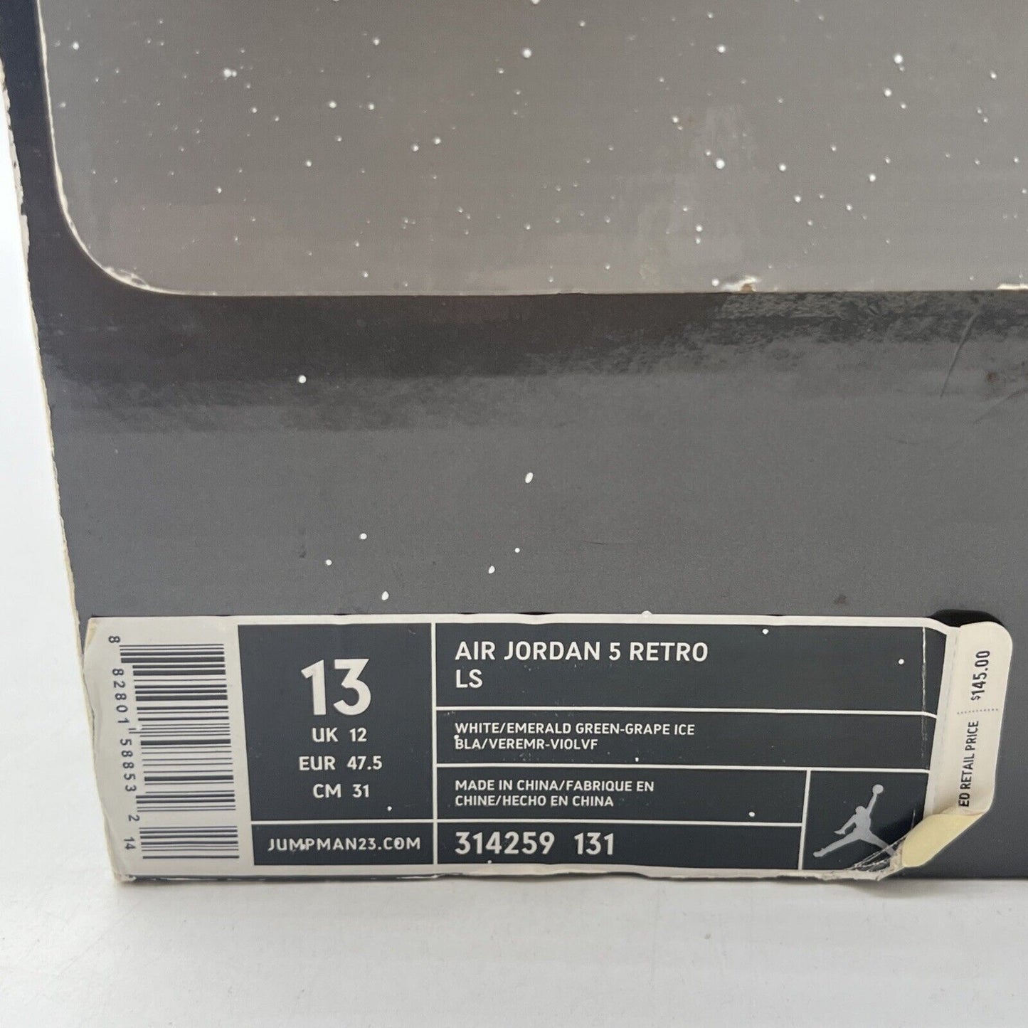 Size 13 - Air Jordan 5 Retro LS 2006 Grape (314259-131)