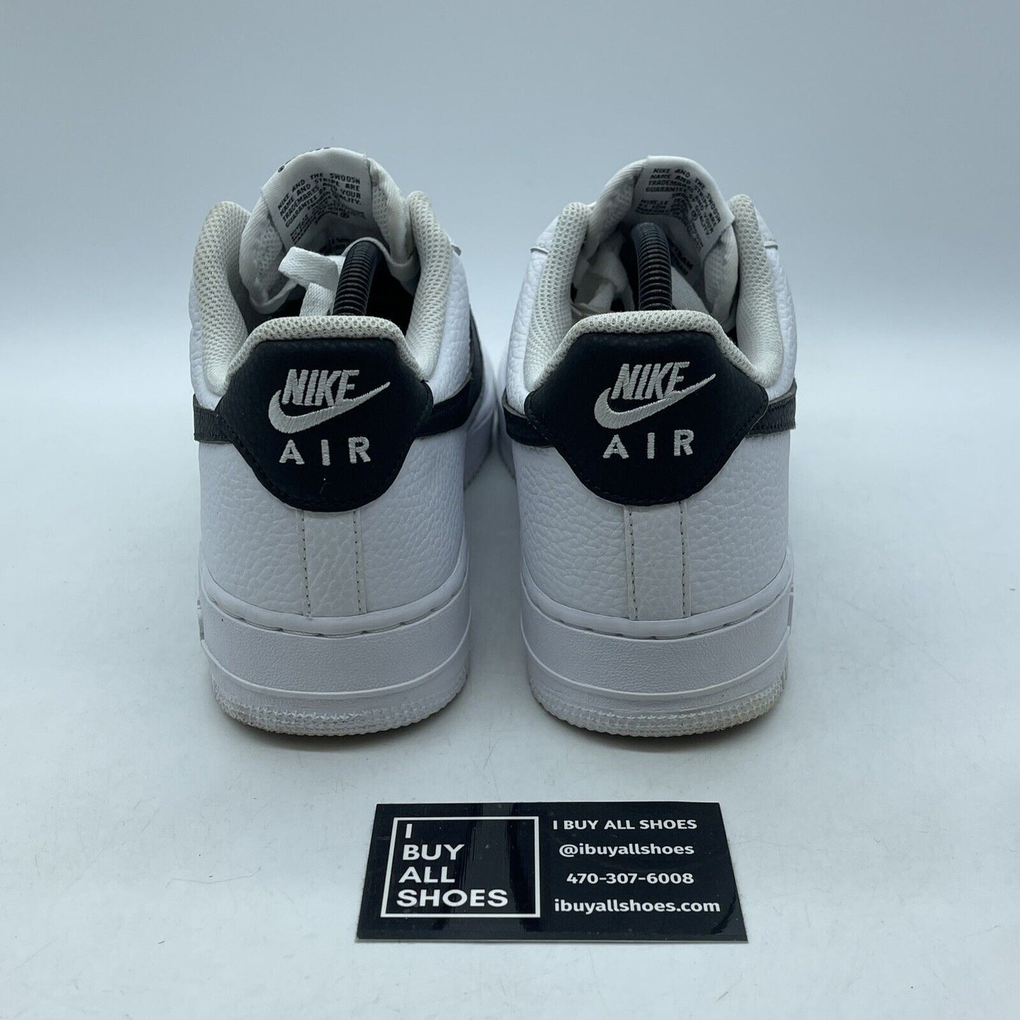 Size 10 - Nike Air Force 1 '07 Low White Black Leather (CT2302-100)