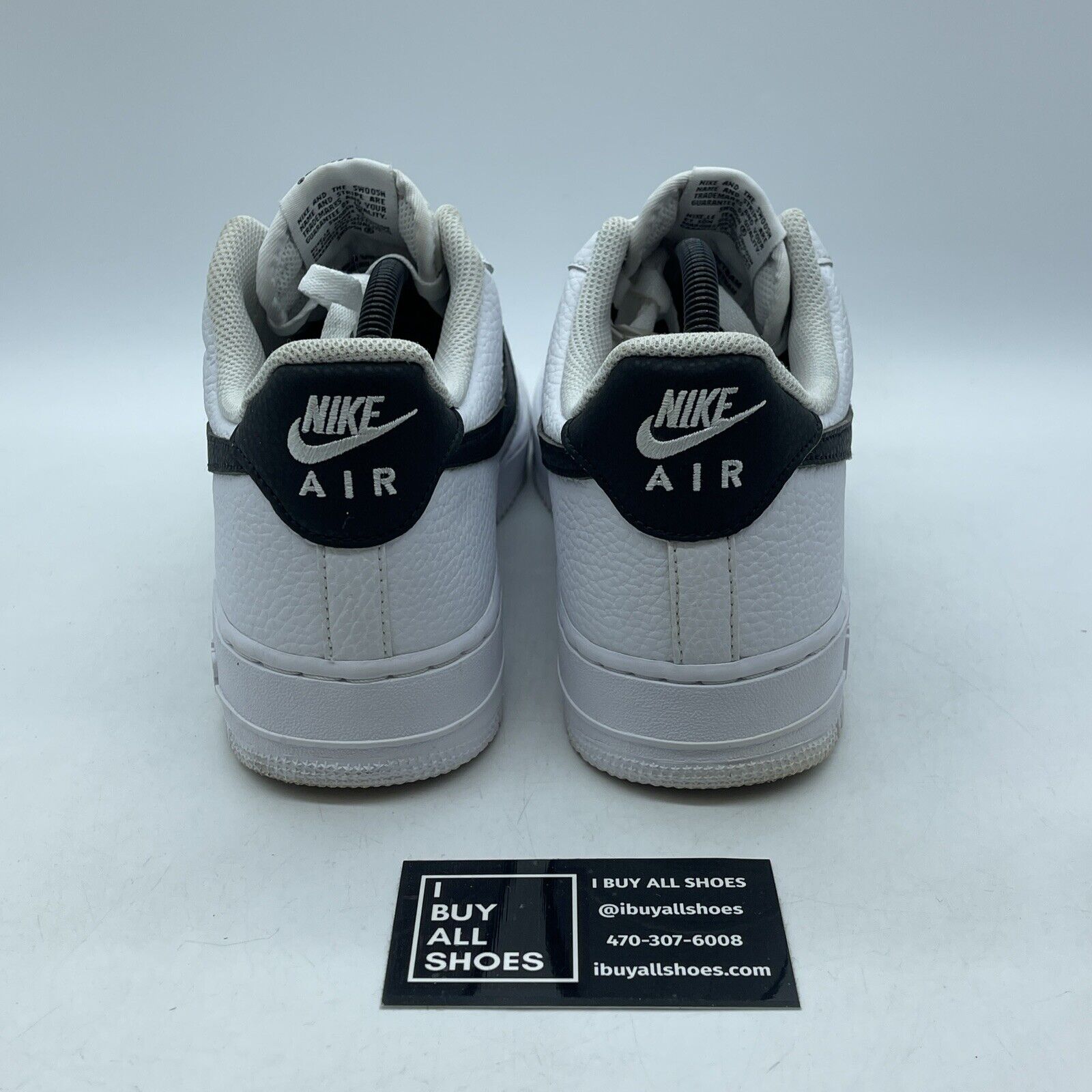 Size 10 - Nike Air Force 1 '07 Low White Black Leather (CT2302-100)