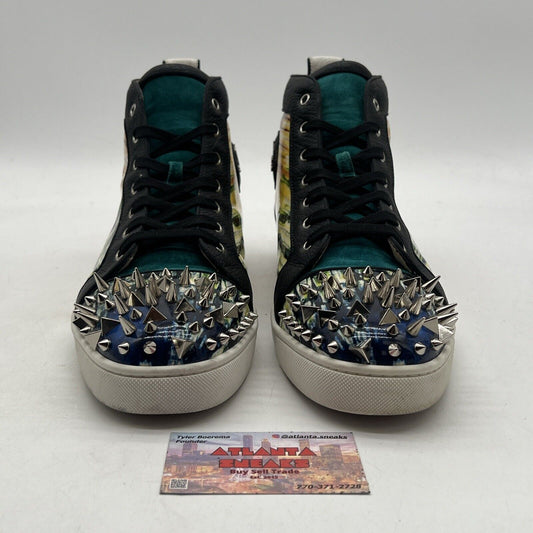 Size 12 - Christian Louboutin spiked men's sneakers multicolored