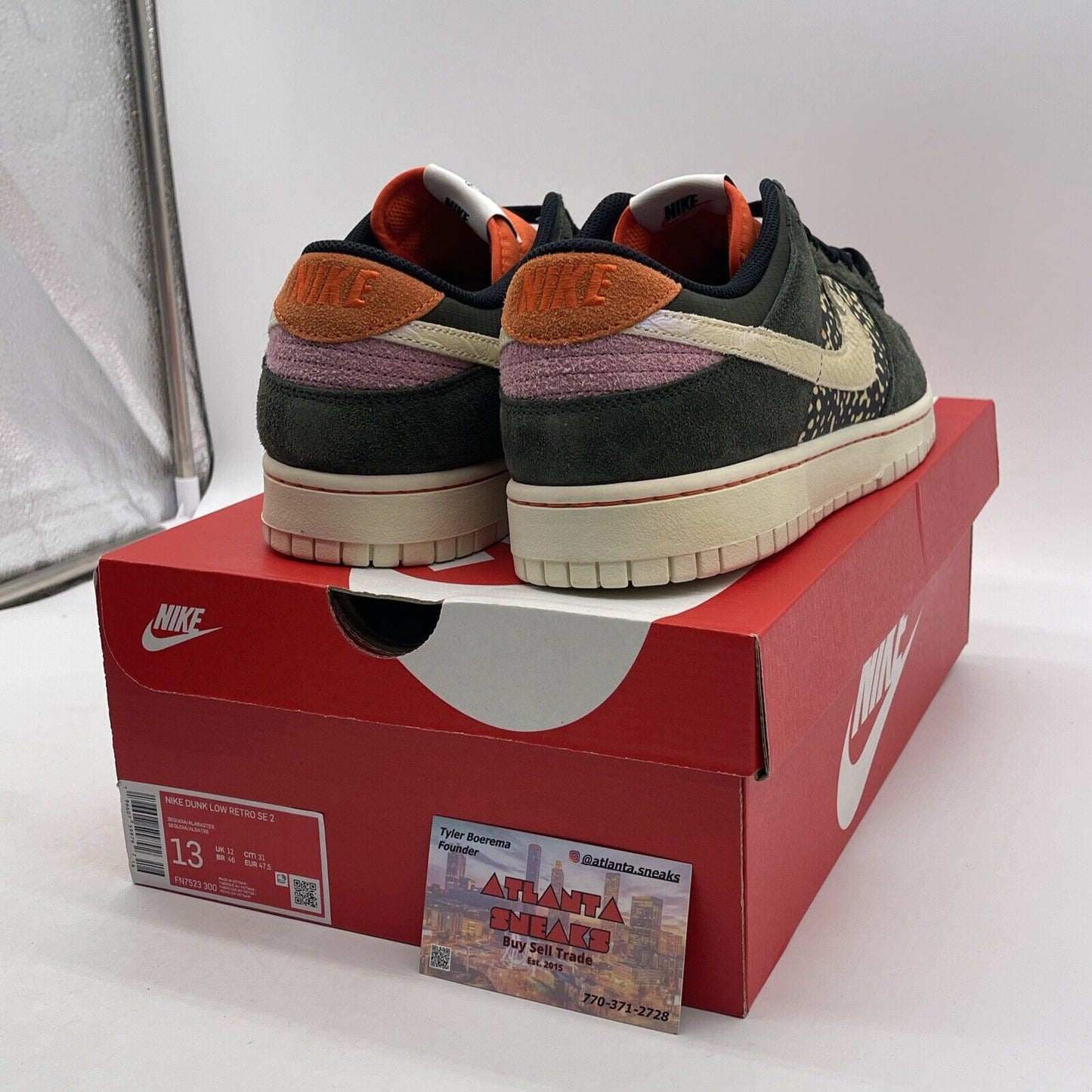 Size 13 - Nike Dunk SE Low Gone Fishing - Rainbow Trout Suede (FN7523-300)