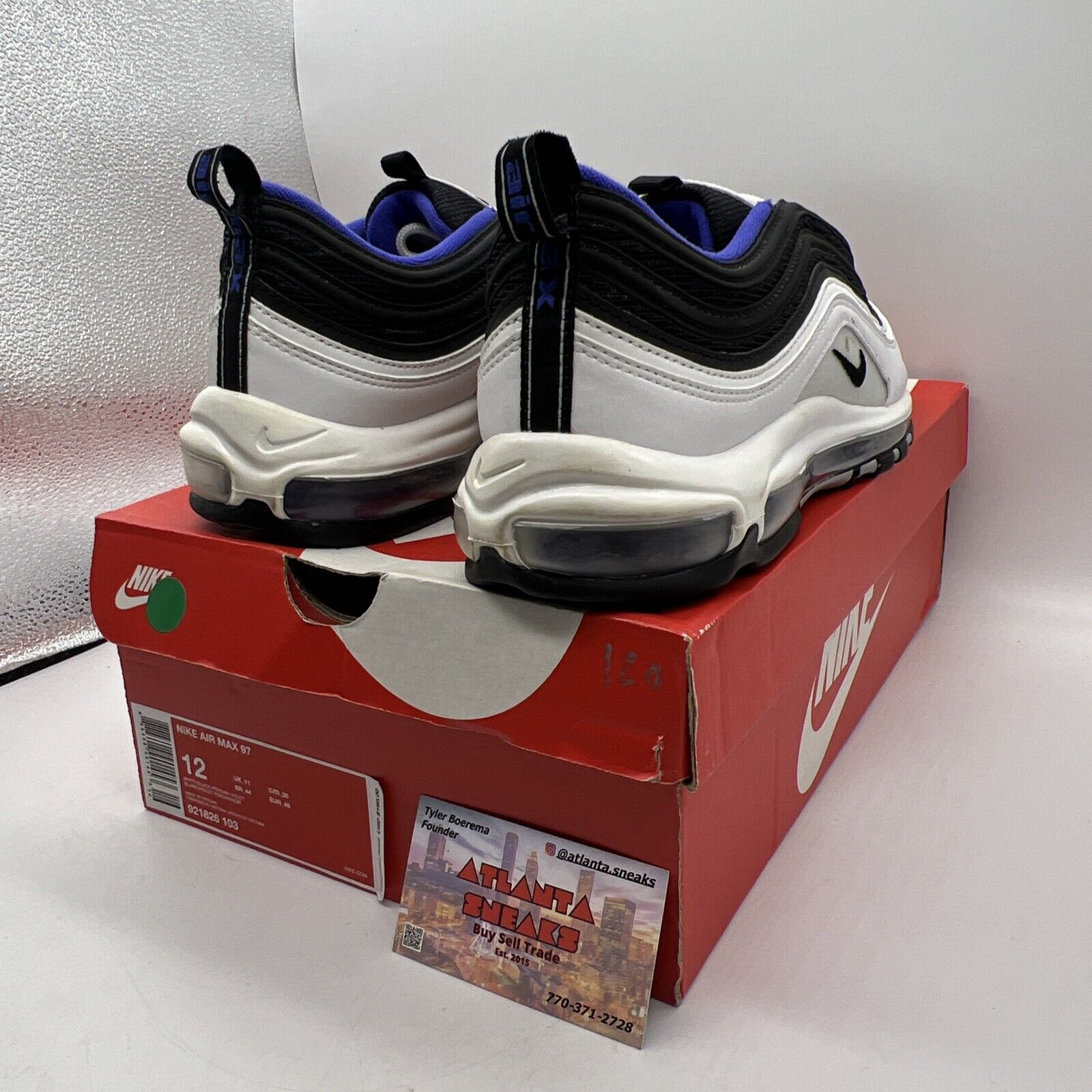 Size 12 - Nike Air Max 97 Persian Violet Black White Purple (921826-103)