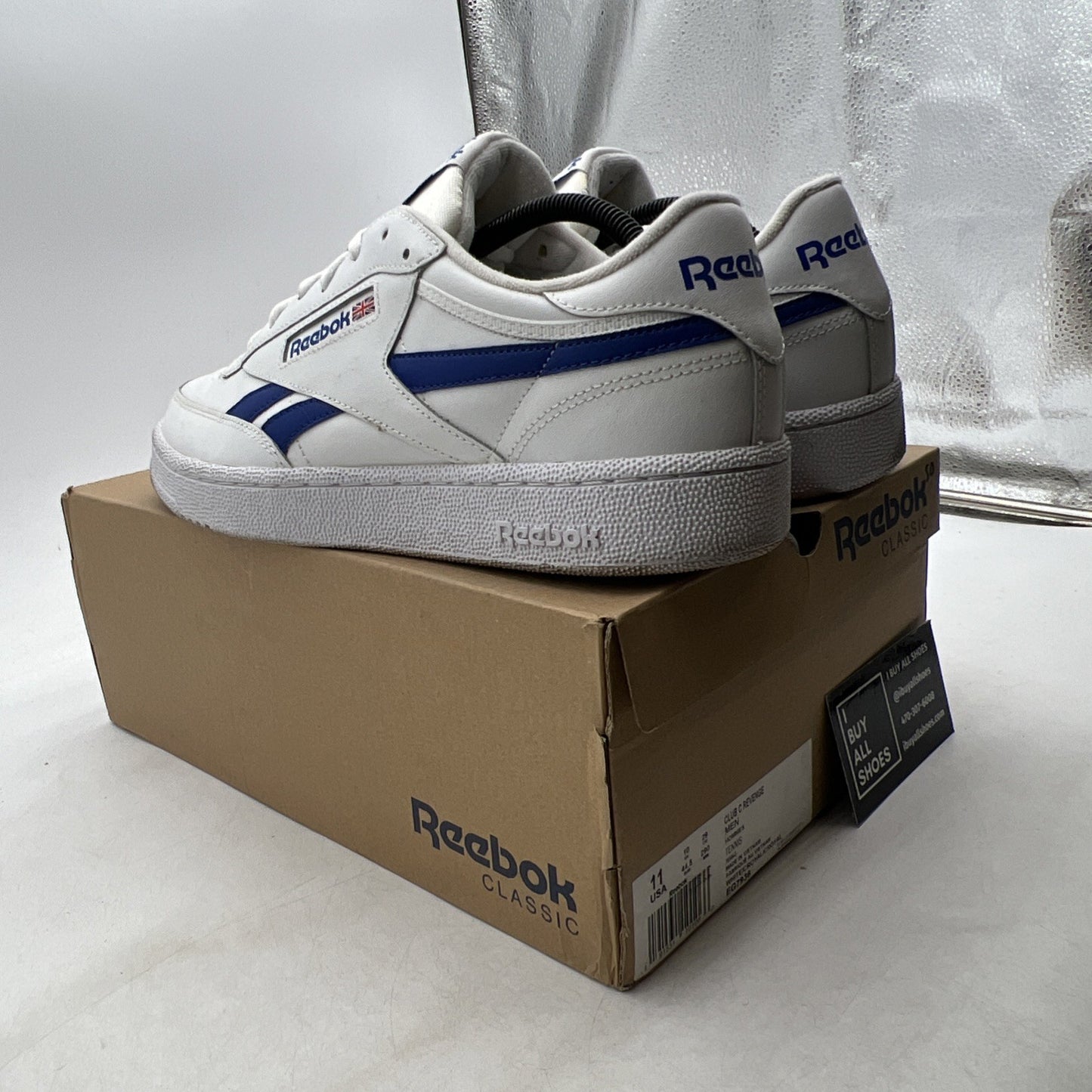 Size 11 - Reebok Club C Revenge White Collegiate Royal (EG7936)