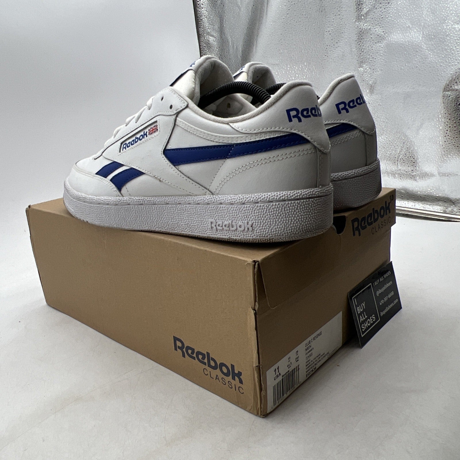 Size 11 - Reebok Club C Revenge White Collegiate Royal (EG7936)