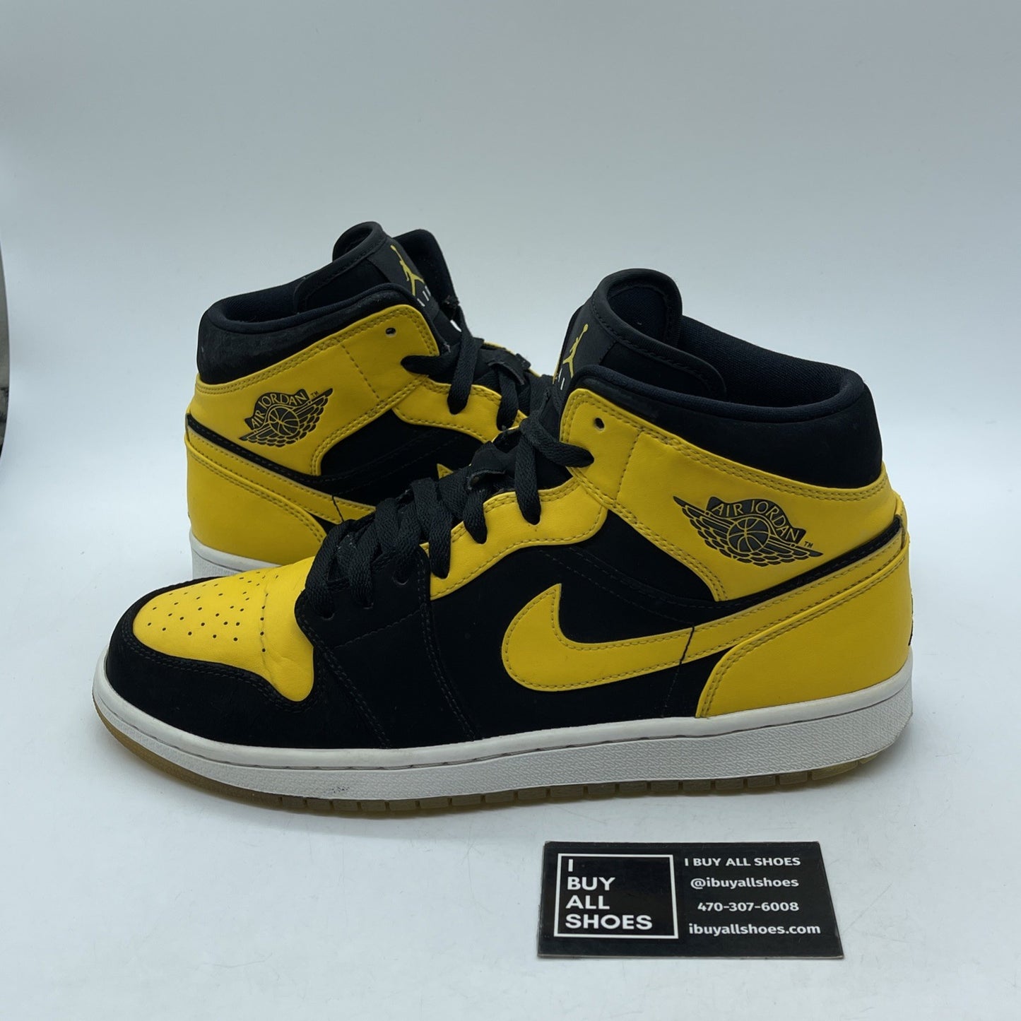 Size 11 - Air Jordan 1 Retro 2017 Mid New Love Yellow Suede (554724-035)