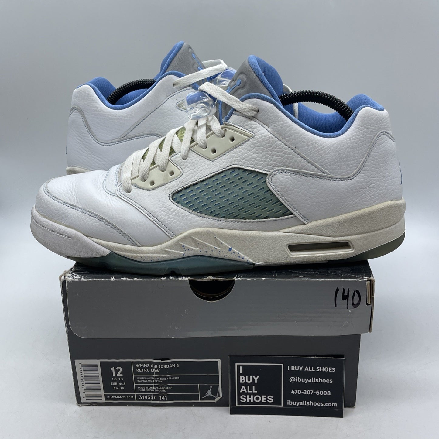 Size 12W - Air Jordan 5 Retro Low UNC (314337-141)