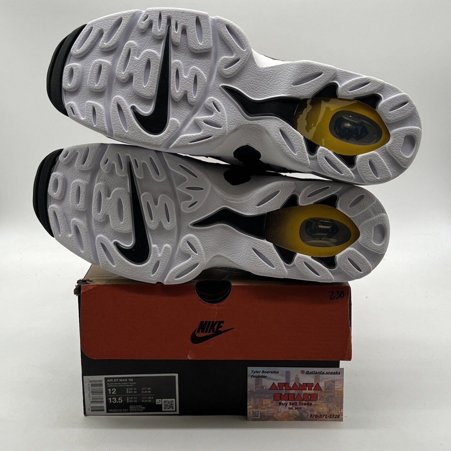 Size 12 - Nike Air DT Max ’96 2024 Black White Yellow Suede (HM8249-001)