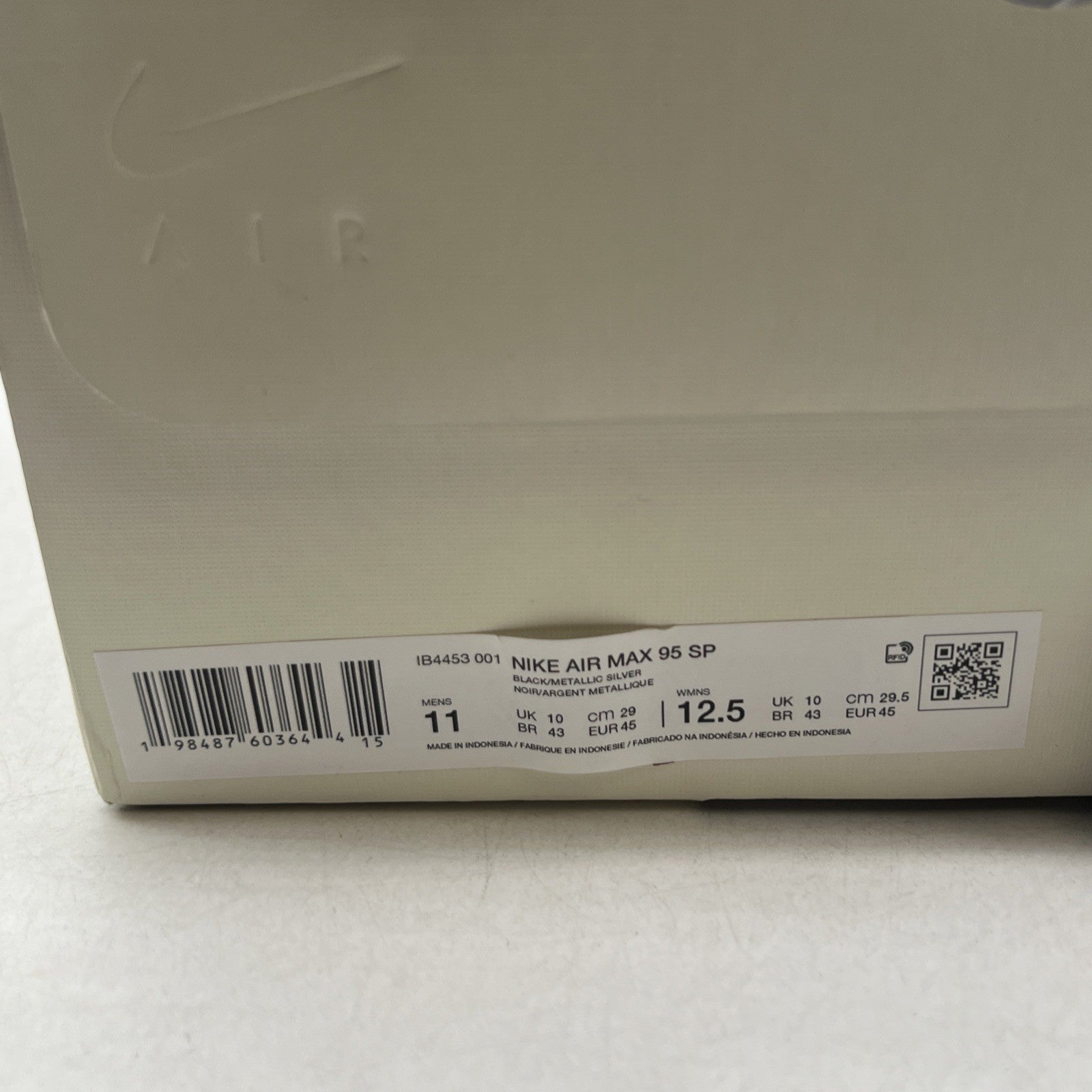 Size 11 - Nike Undefeated x Air Max 95 Black (IB4453-001)