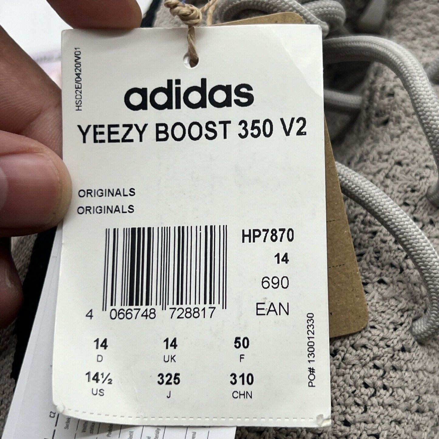 Size 14.5 - adidas Yeezy Boost 350 V2 Low Slate (HP7870)