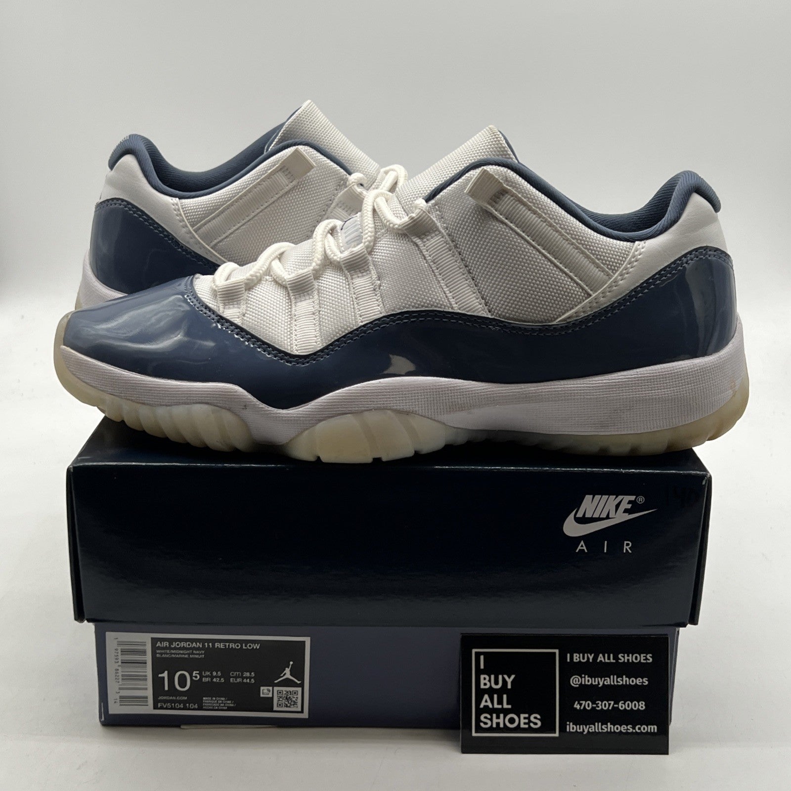 Size 10.5 - Air Jordan 11 Retro Low Diffused Blue (FV5104-104)