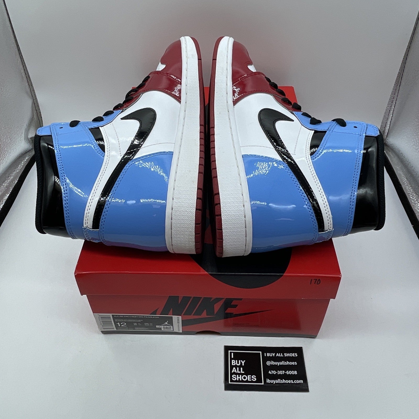 Size 12 - Jordan 1 Retro OG High Fearless Blue Red White Leather (CK5666-100)