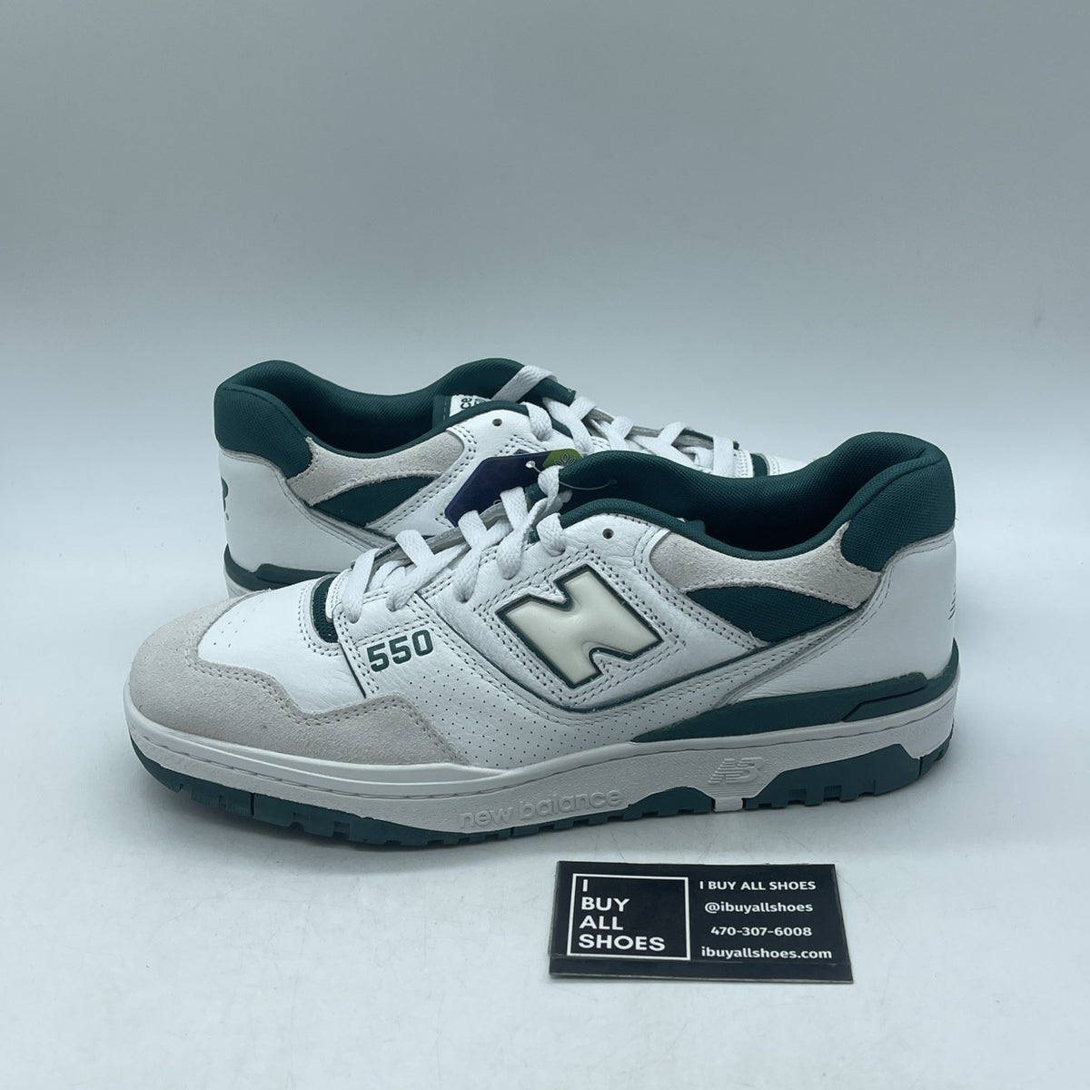 Size 10 - New Balance 550 White Vintage Teal (BB550STA)