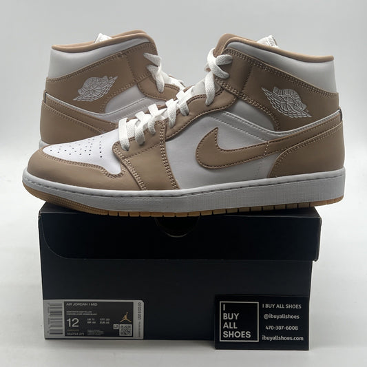 Size 12 - Air Jordan 1 Mid Tan Gum (554724-271)