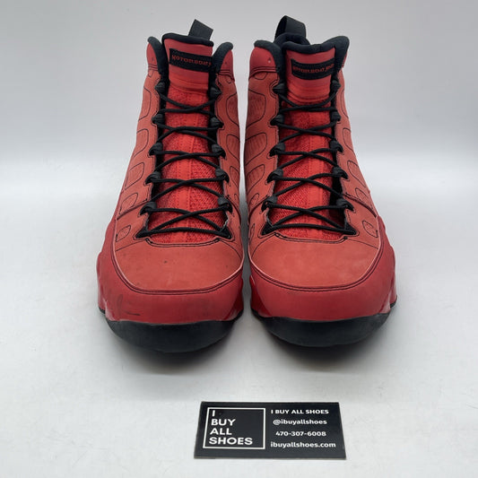 Size 13 - Air Jordan 9 Retro Motorboat Jones Black Red Suede (302370-645)