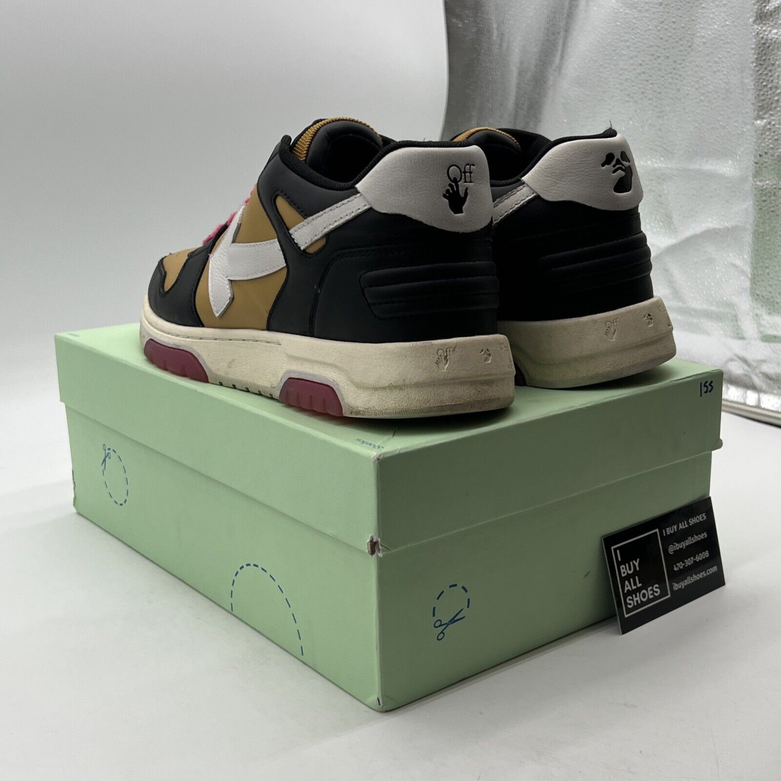 Off-White Mens Out Of Office Black Fashion Sneaker EUR 44 (7694419)