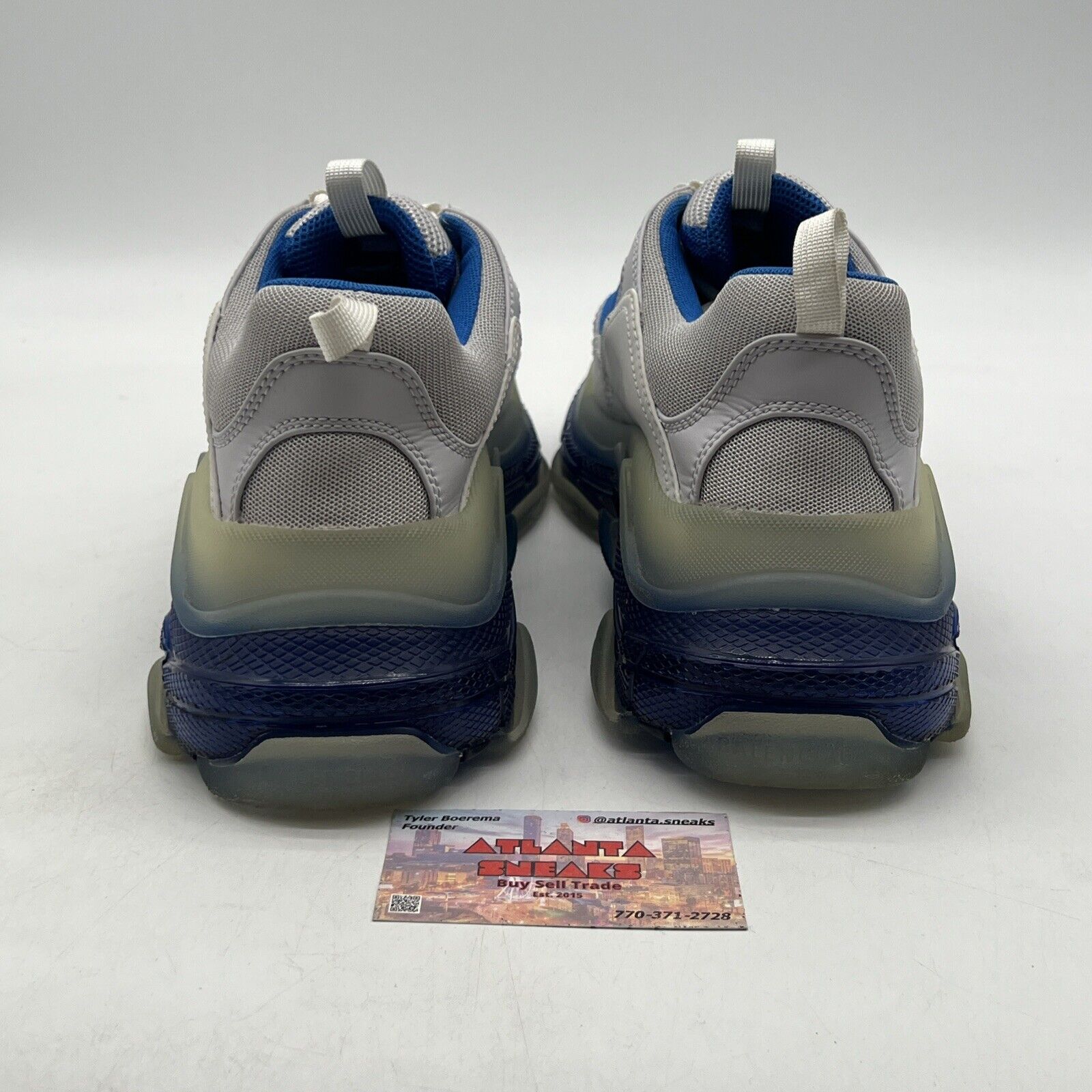 Size 10W - Balenciaga Triple S Blue White (544351-W09ON-9169)