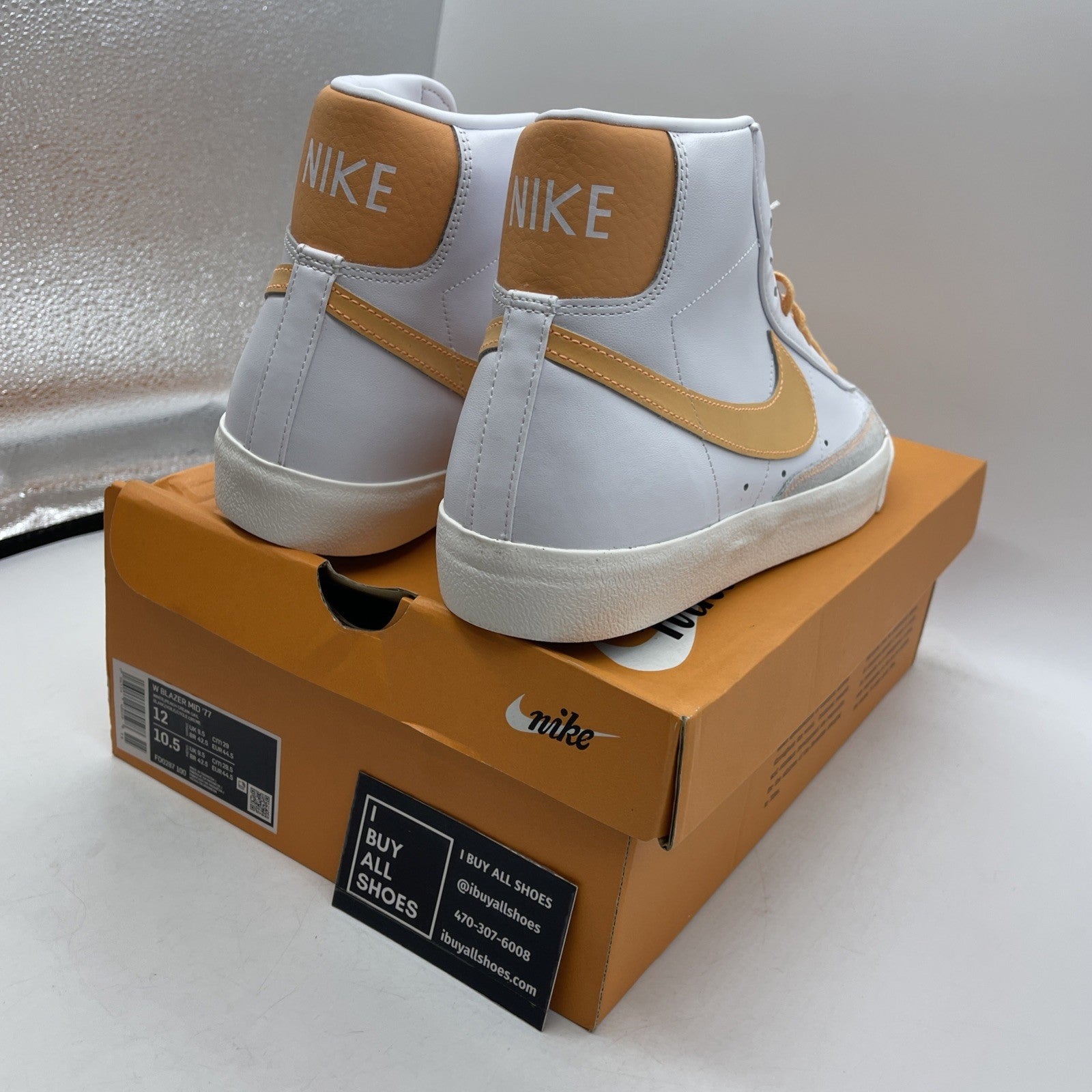 Size 13W - Nike Blazer '77 Mid White Peach (FD0287-100)