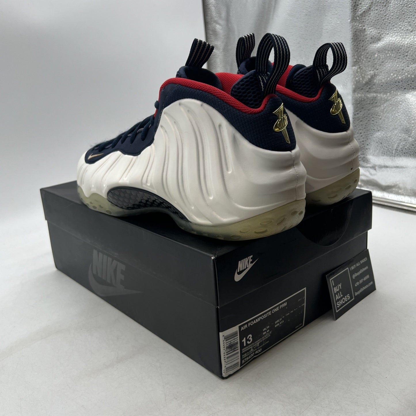 Size 13 - Nike Air Foamposite One PRM Olympic (575420-400)